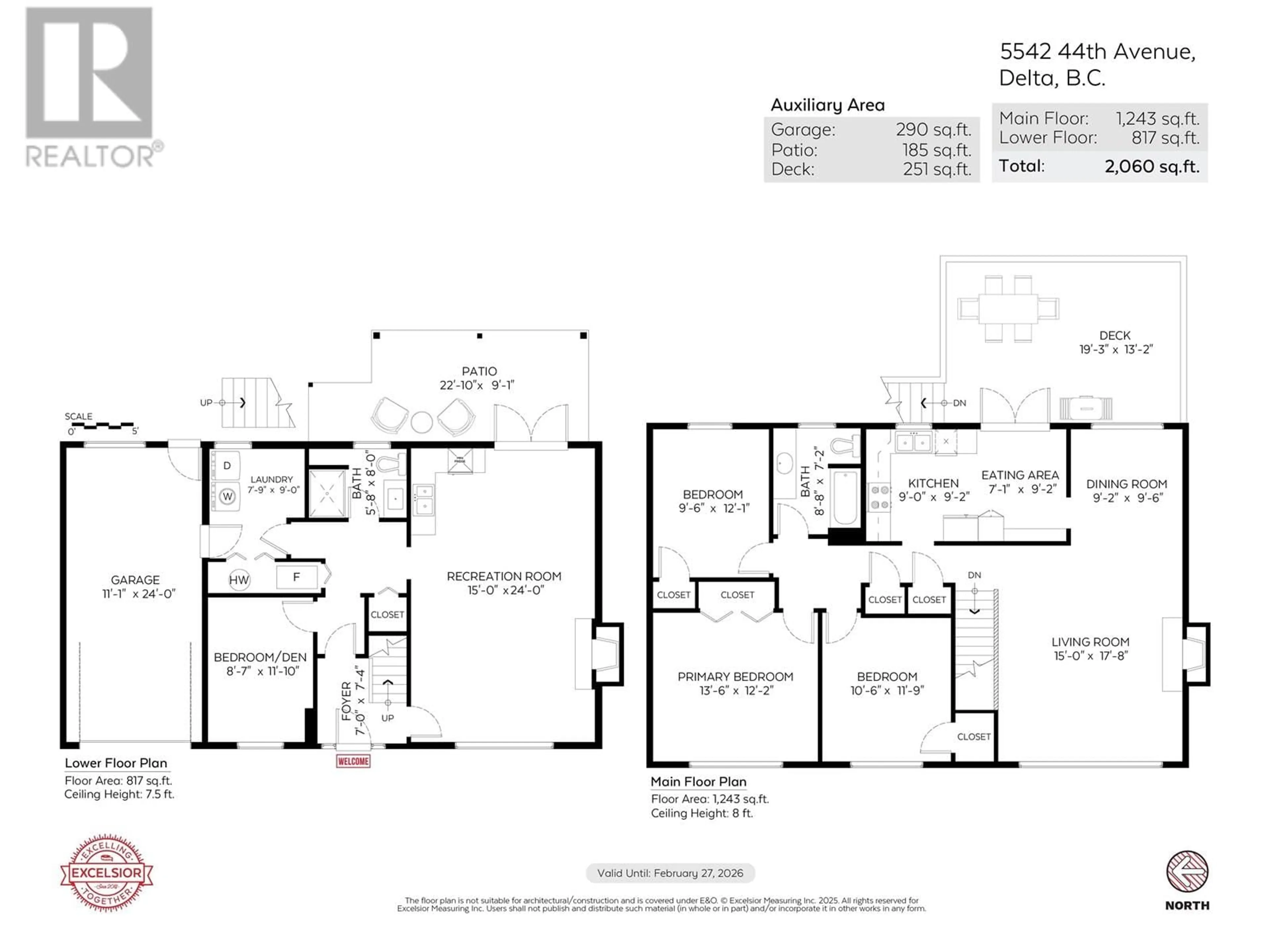 Floor plan for 5542 44 AVENUE, Delta British Columbia V4K1E1