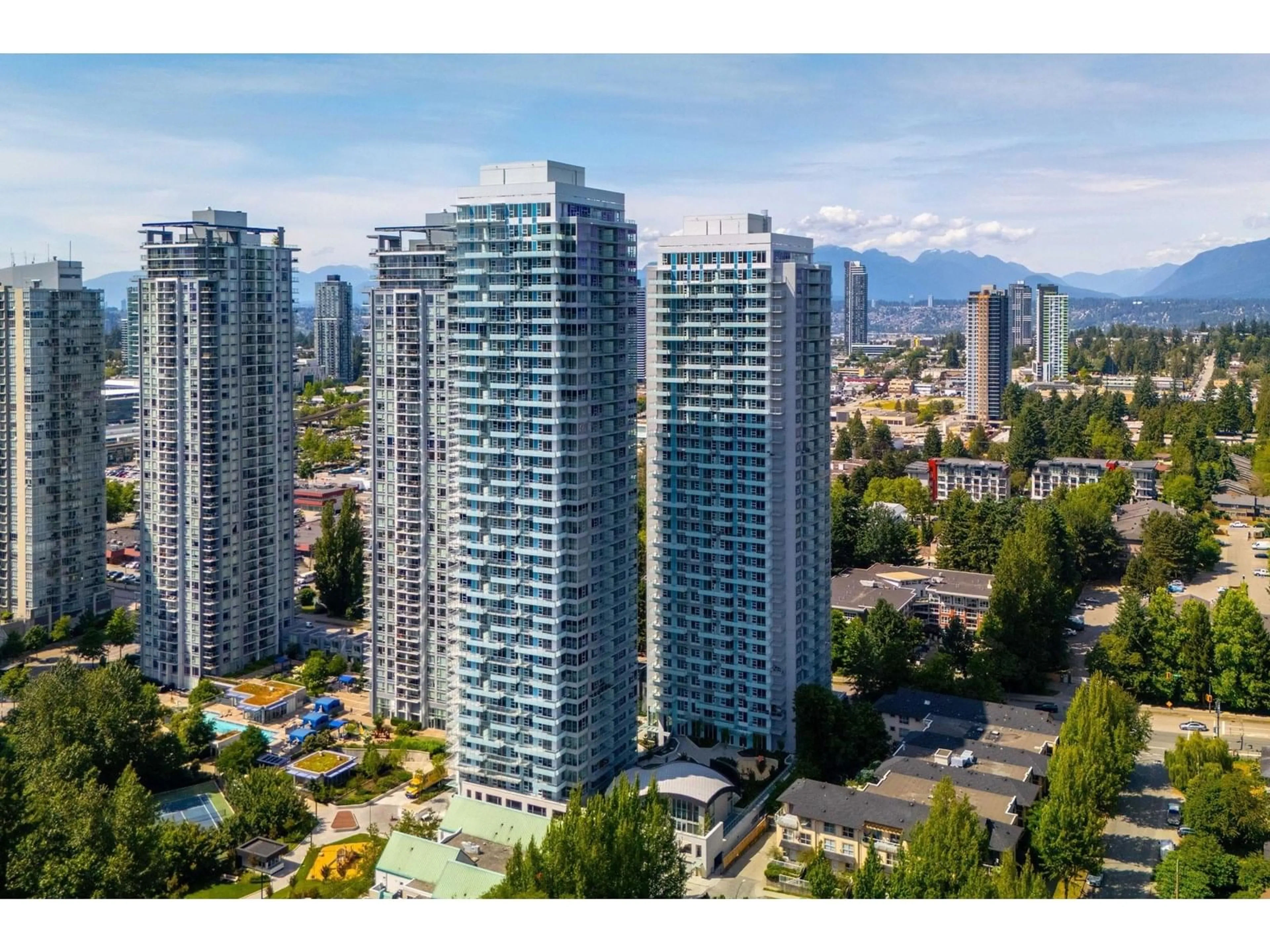 A pic from outside/outdoor area/front of a property/back of a property/a pic from drone, city buildings view from balcony for 1104 - 13778 100, Surrey British Columbia V3T0V3