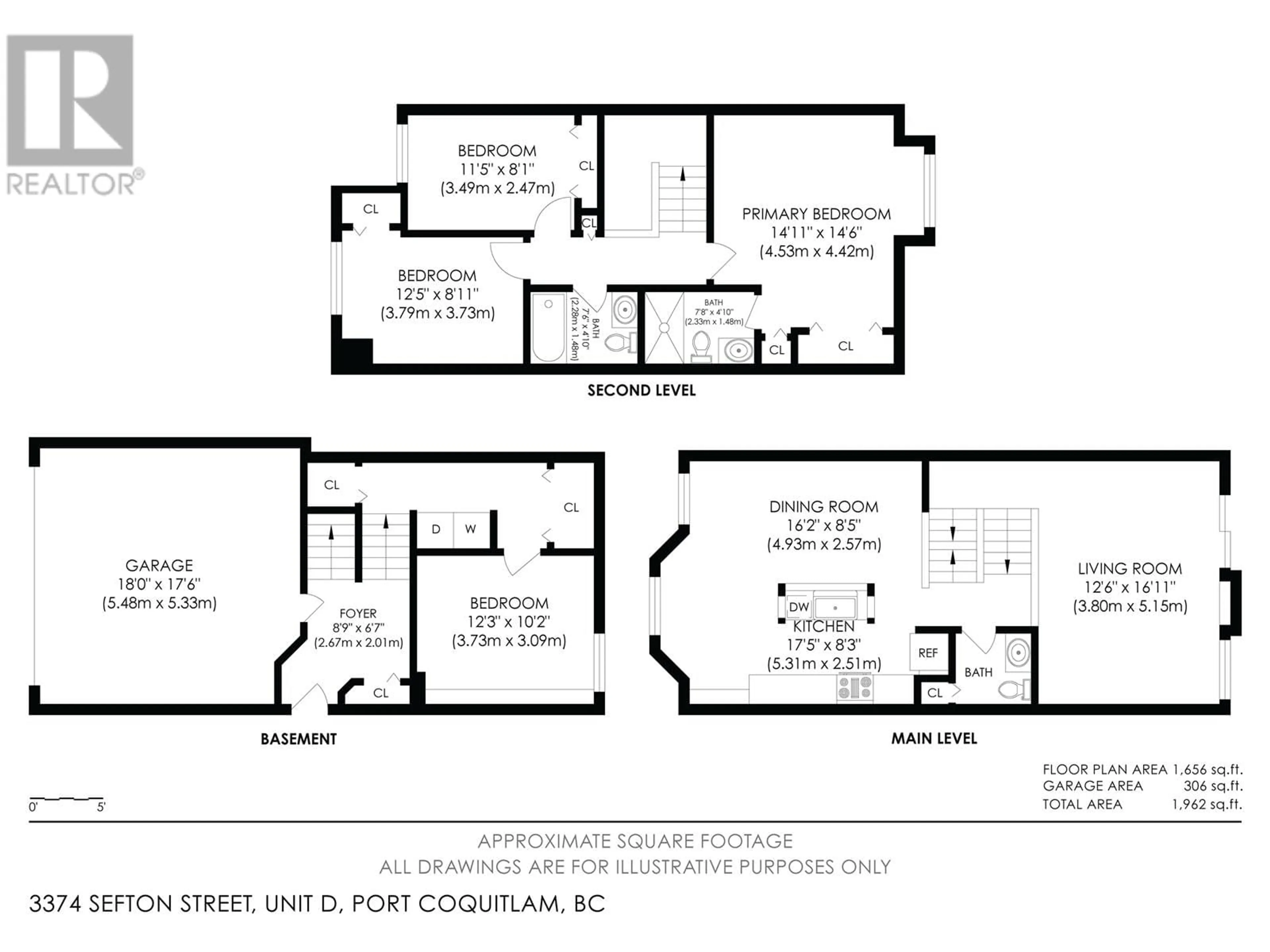 Floor plan for D - 3374 SEFTON STREET, Port Coquitlam British Columbia V3B7L8