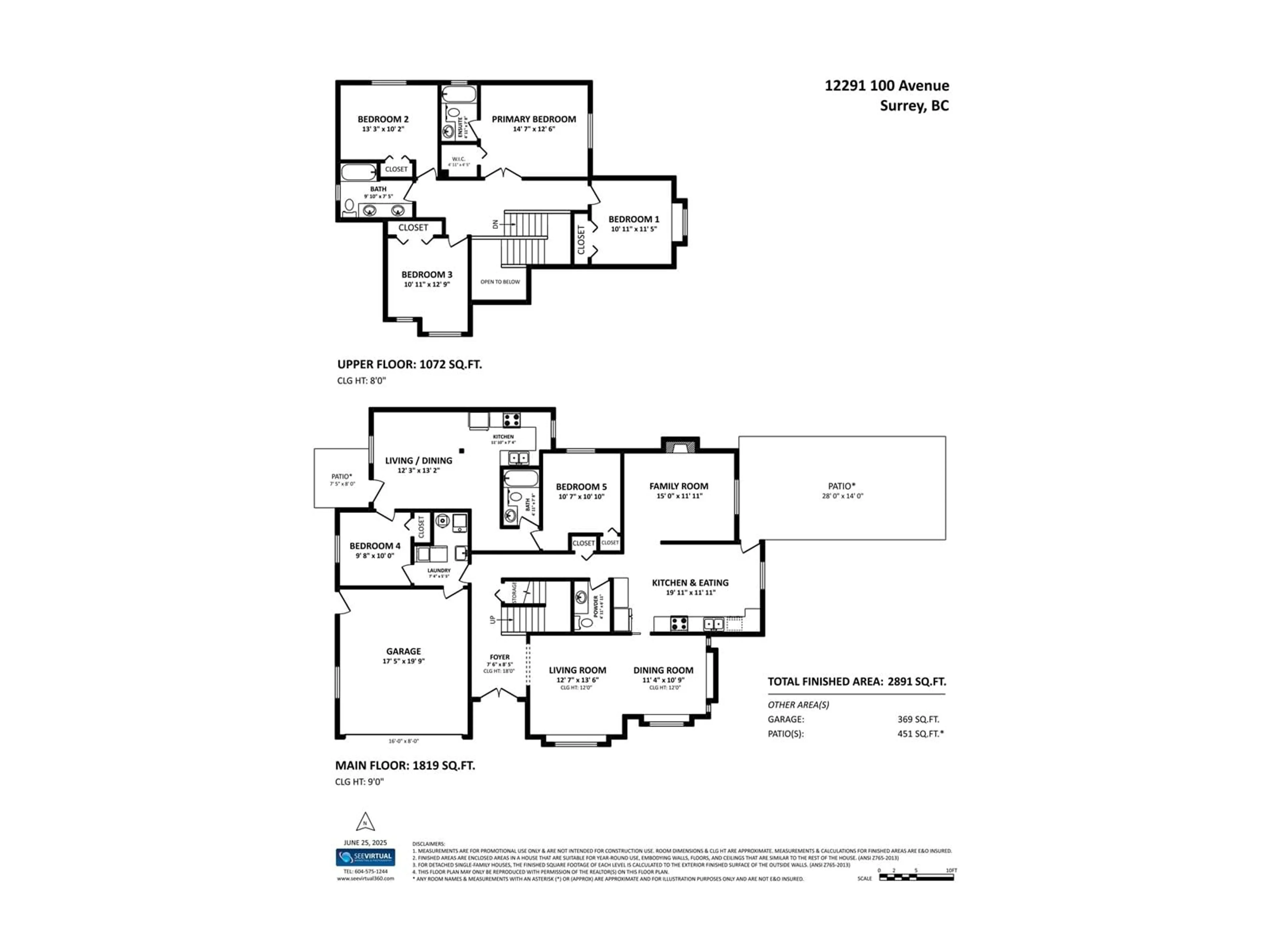 Floor plan for 12291 100, Surrey British Columbia V3V2W9
