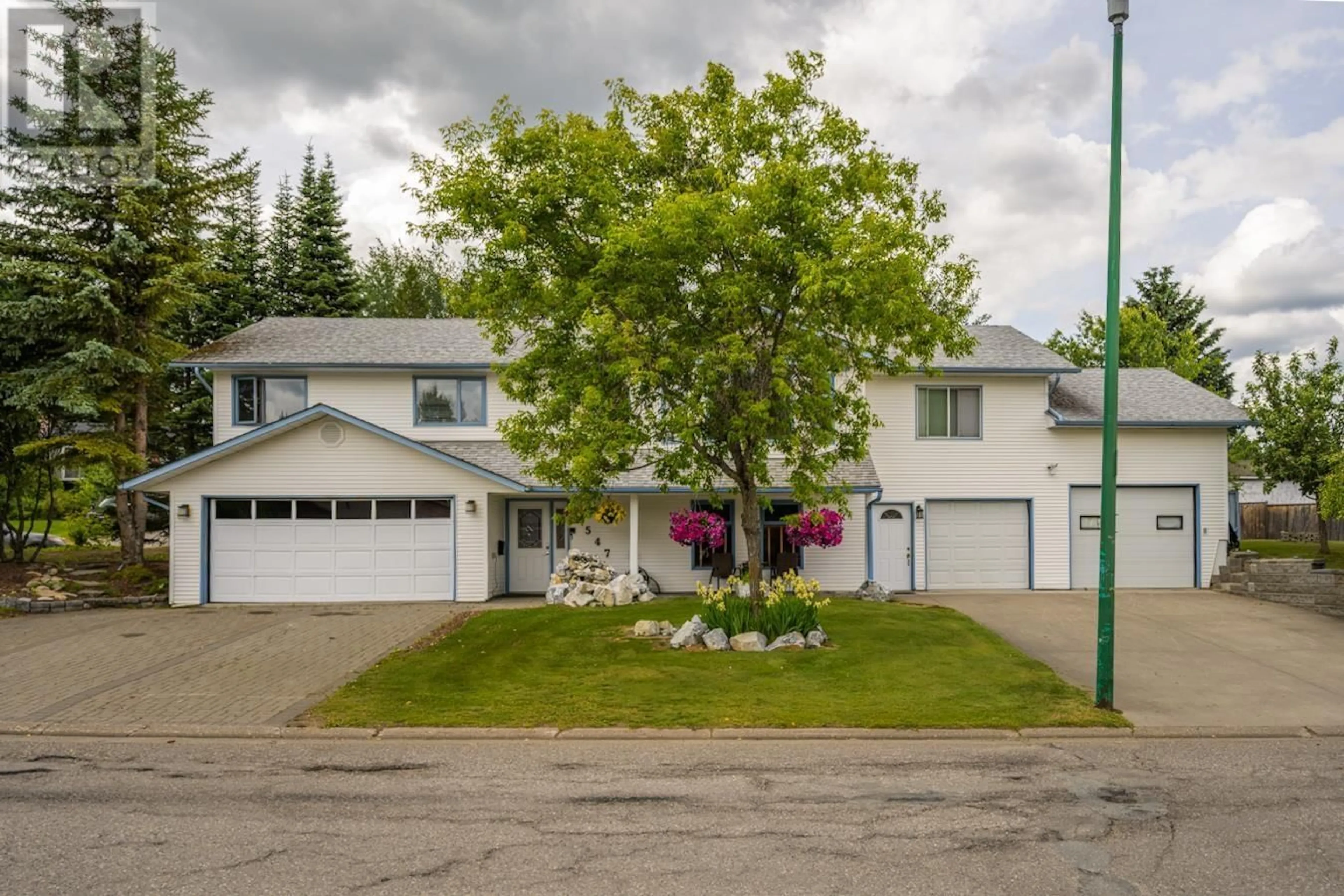 Home with vinyl exterior material, street for 7547 ST PATRICK PLACE, Prince George British Columbia V2N4L2