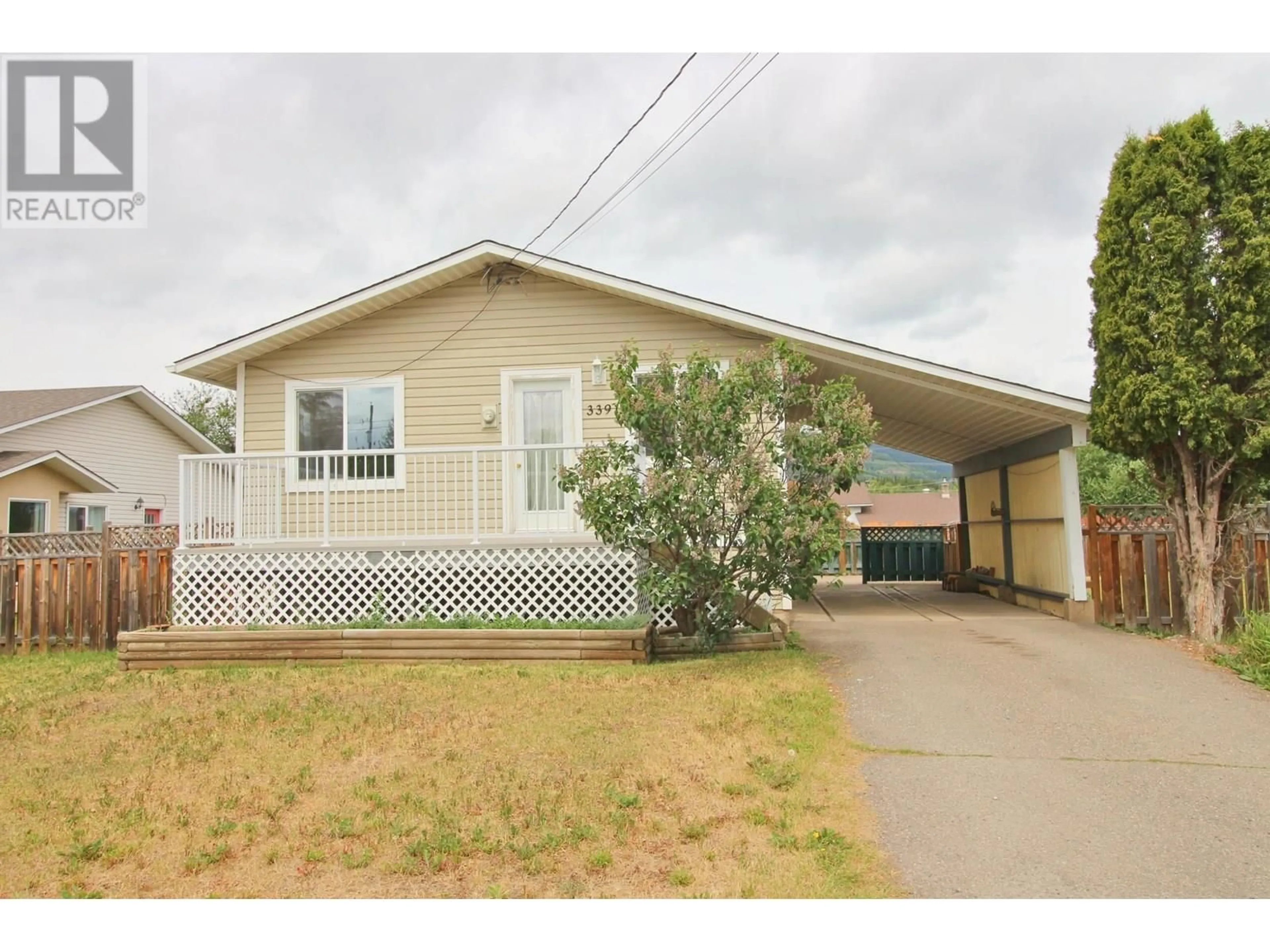 Home with vinyl exterior material, street for 3391 13TH STREET, Houston British Columbia V0J1Z0