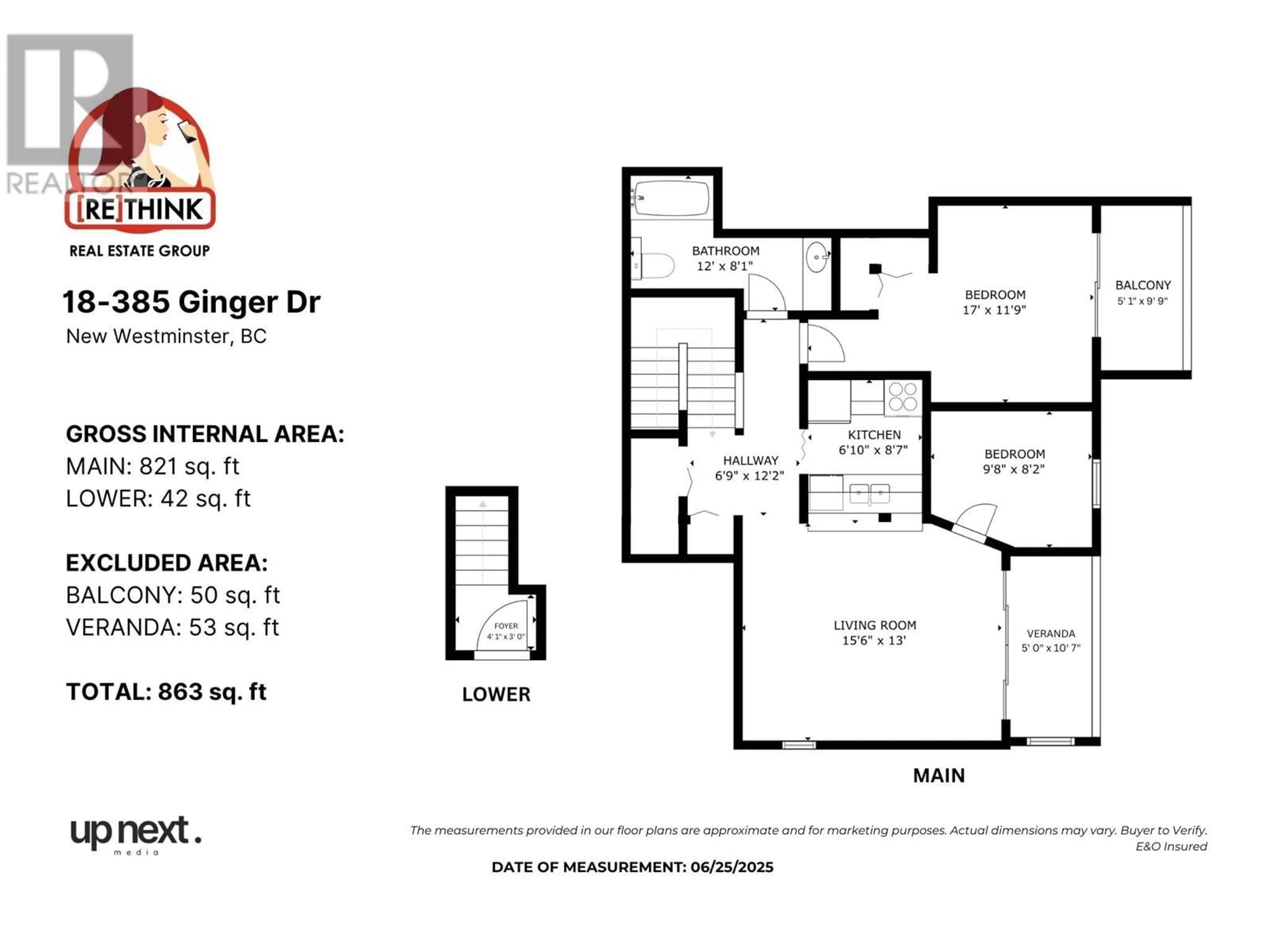 Floor plan for 18 - 385 GINGER DRIVE, New Westminster British Columbia V3L5L6