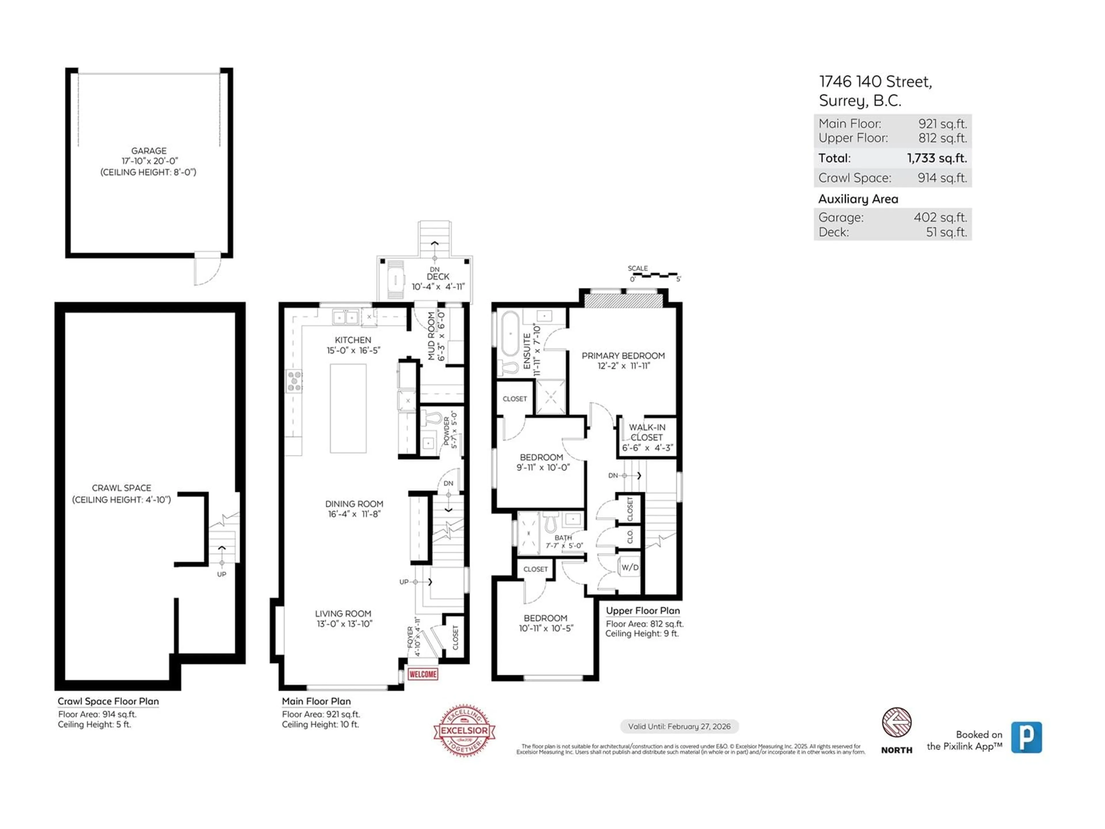 Floor plan for 1746 140TH, Surrey British Columbia V4A4G9