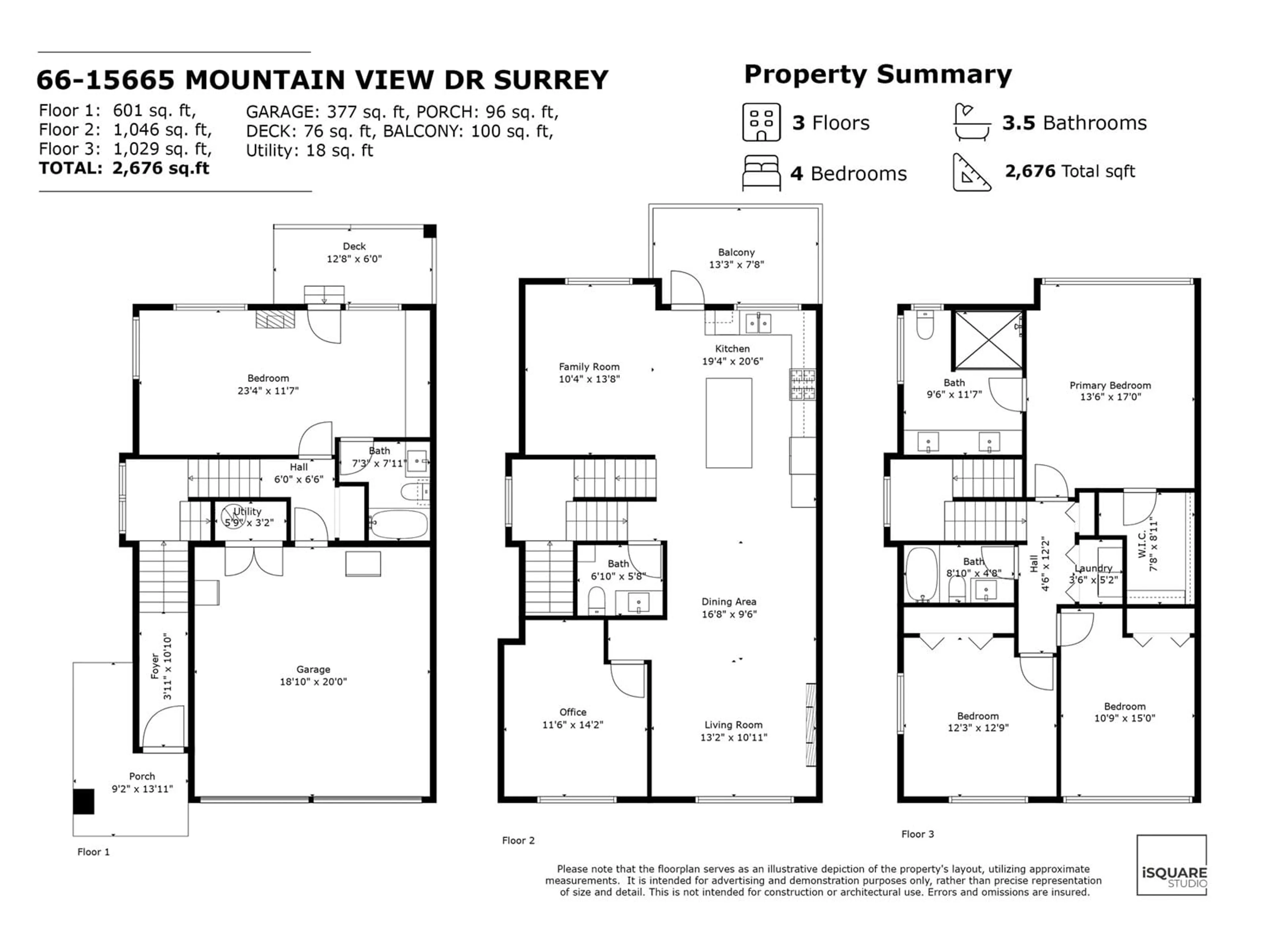 Floor plan for 66 - 15665 MOUNTAIN VIEW, Surrey British Columbia V3Z0W8