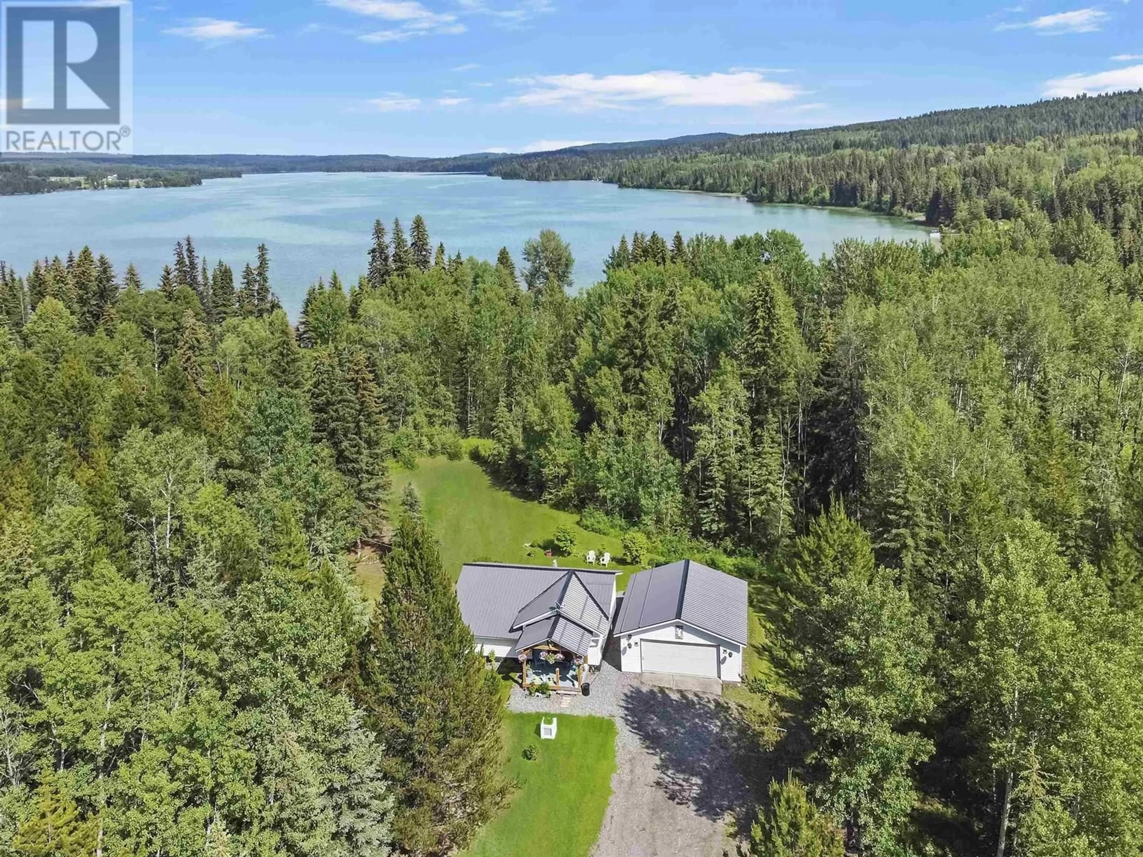 A pic from outside/outdoor area/front of a property/back of a property/a pic from drone, water/lake/river/ocean view for 4203 LIKELY ROAD, Williams Lake British Columbia V0L1G0