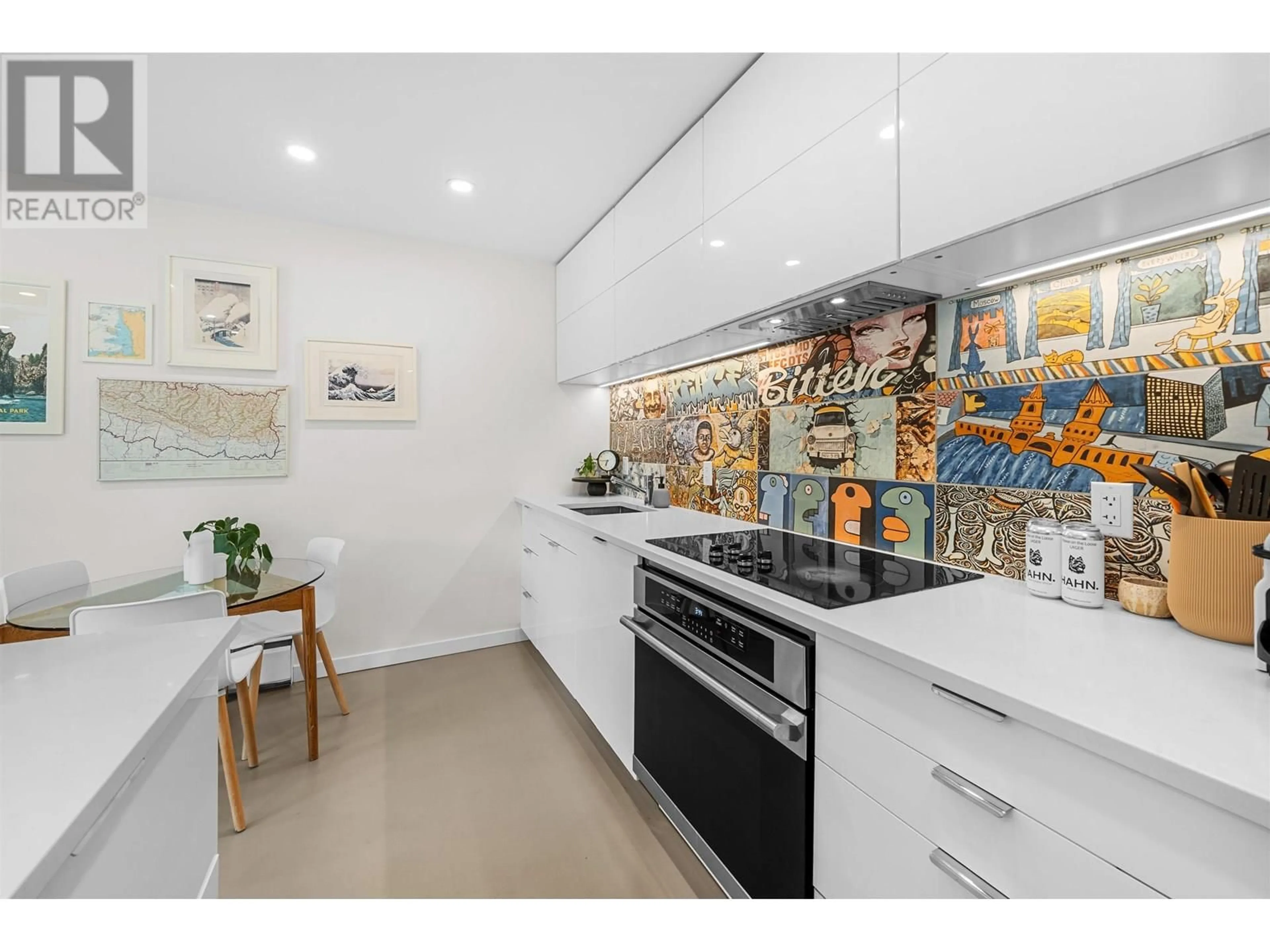 Contemporary kitchen, ceramic/tile floor for 101 - 241 ST. ANDREWS AVENUE, North Vancouver British Columbia V7L3K8