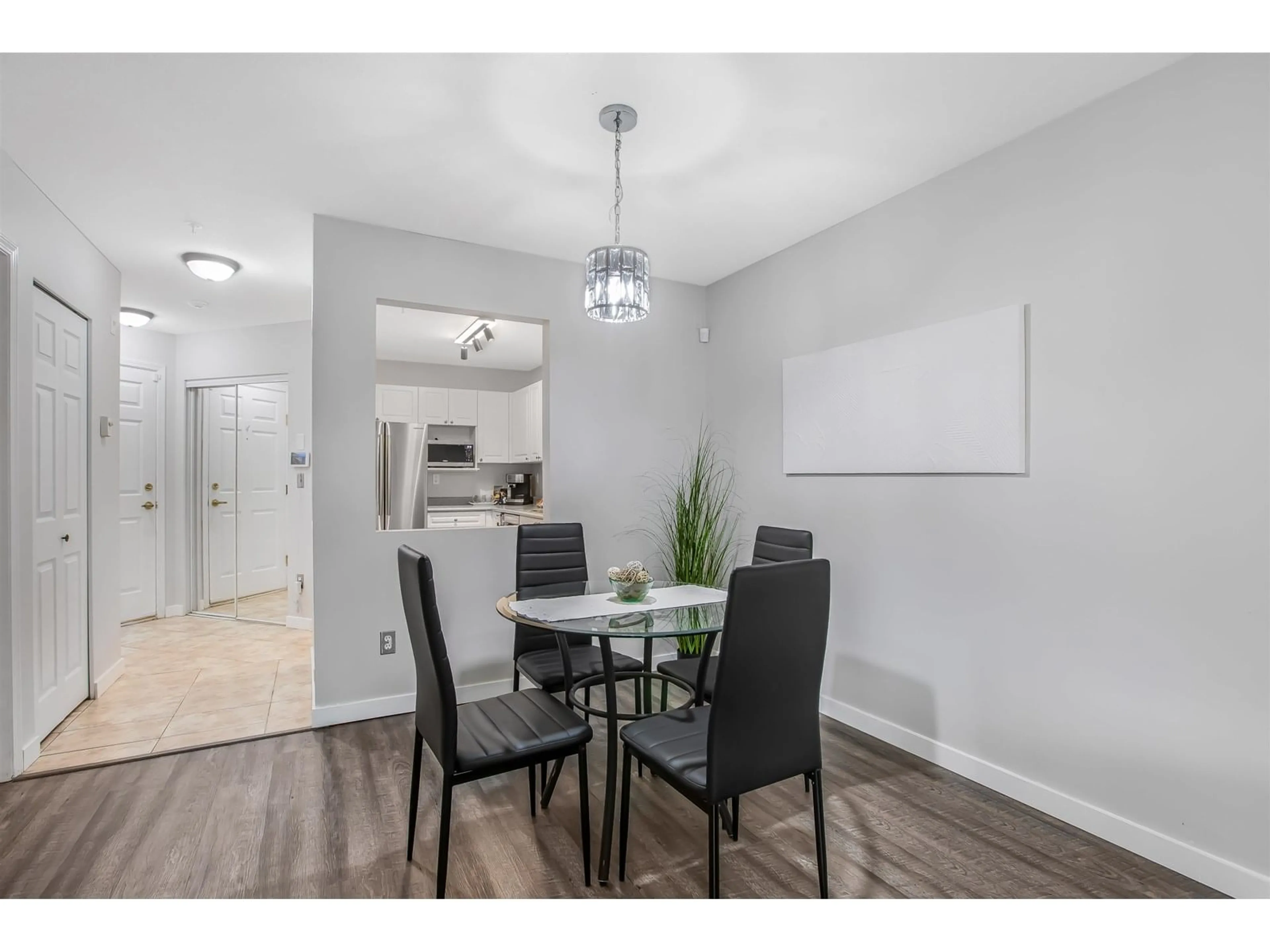 Dining room, wood/laminate floor for 108 - 8068 120A, Surrey British Columbia V3W3P3