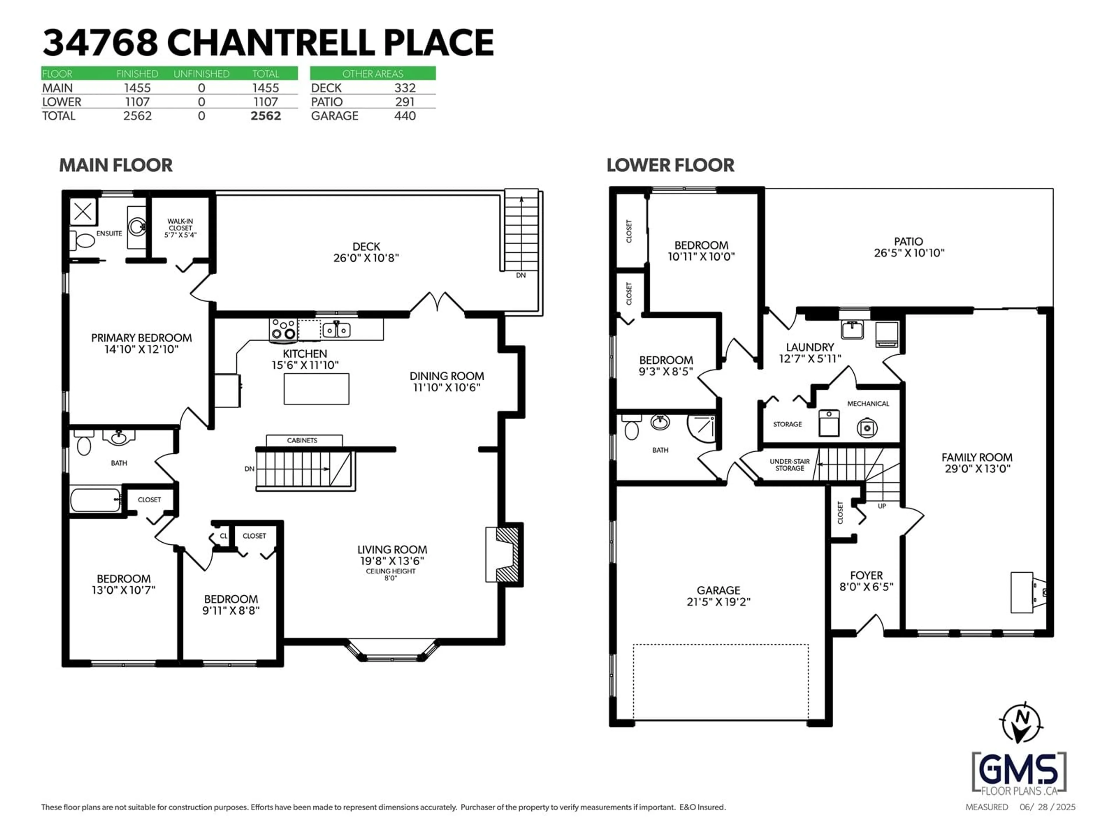 Floor plan for 34768 CHANTRELL, Abbotsford British Columbia V2S5W4