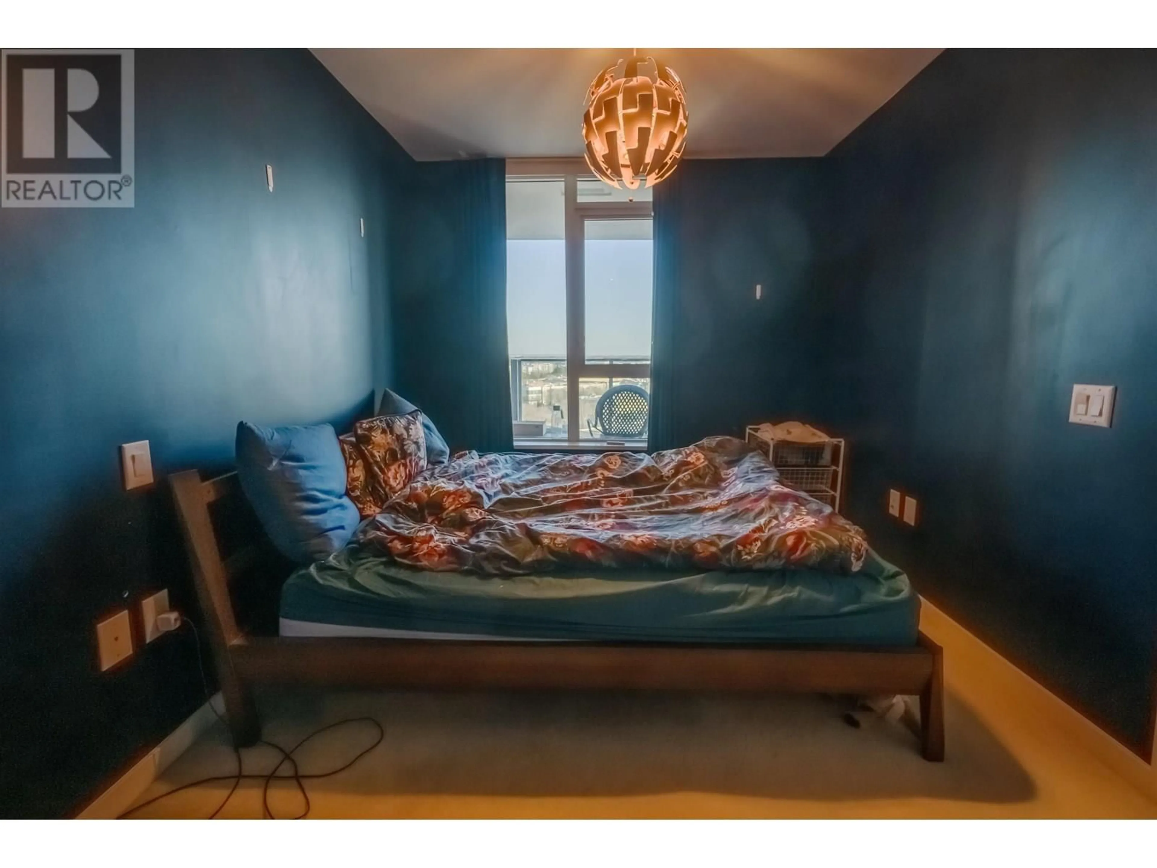 Bedroom with bed, wood/laminate floor for 1602 - 3331 BROWN ROAD, Richmond British Columbia V6X0P5