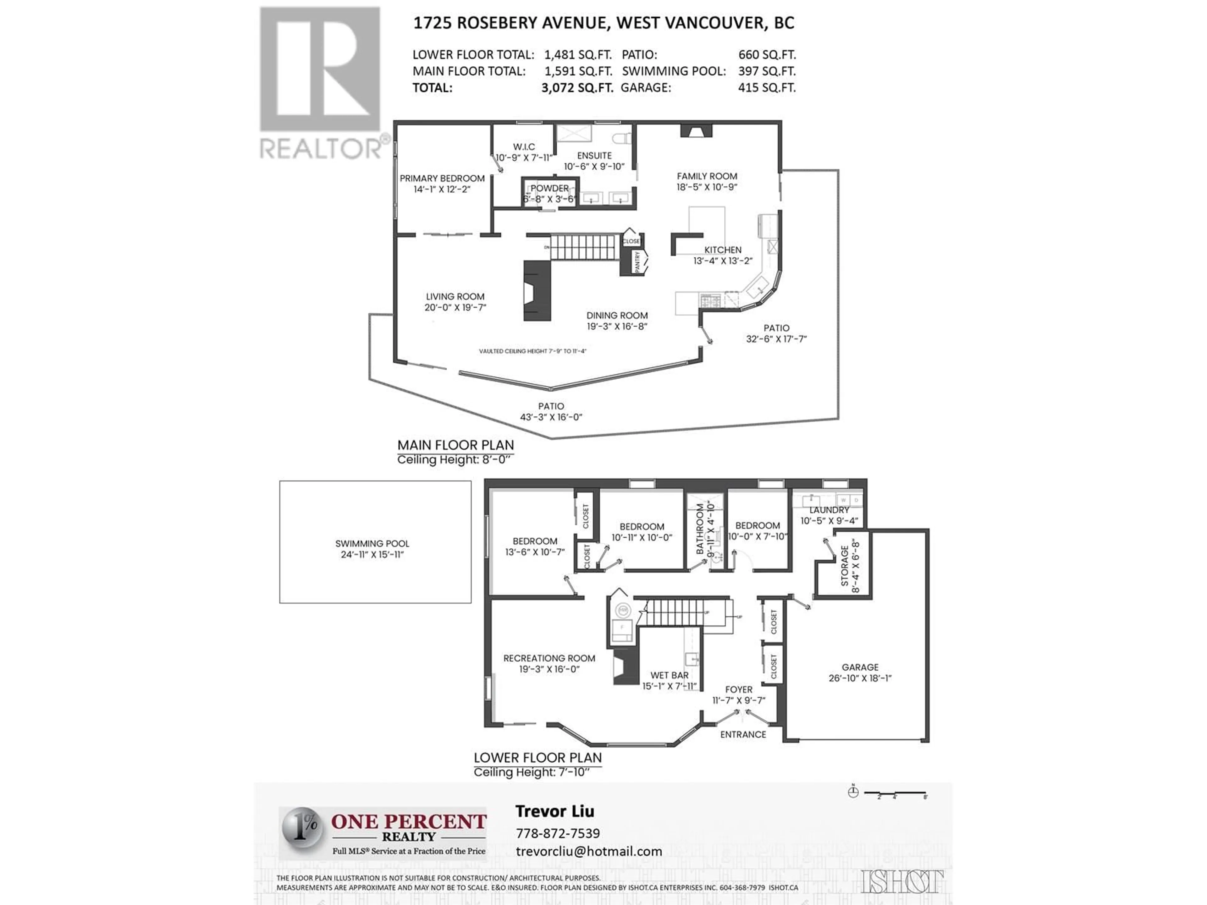 Floor plan for 1725 ROSEBERY AVENUE, West Vancouver British Columbia V7V2Z5