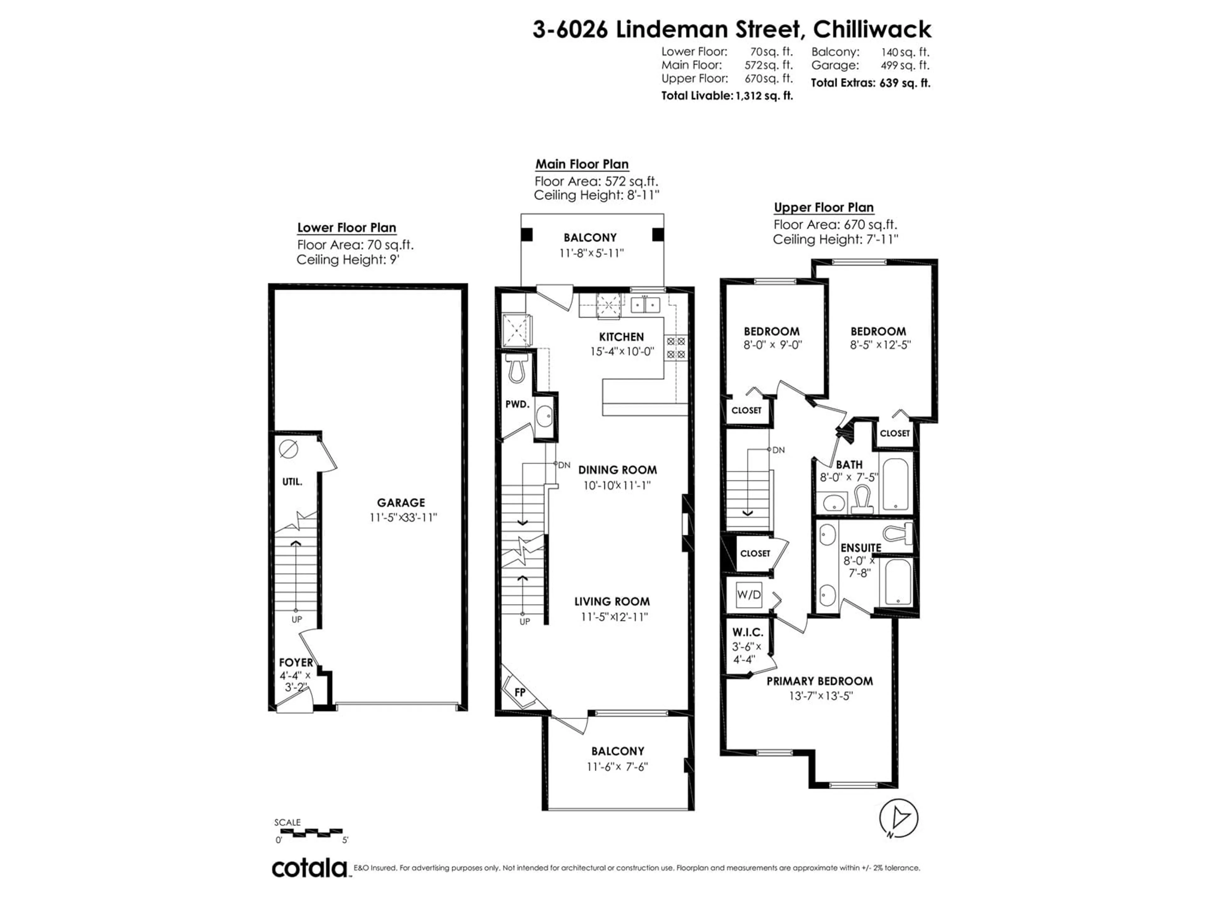 Floor plan for 3 - 6026 LINDEMAN STREET, Chilliwack British Columbia V2R0W1