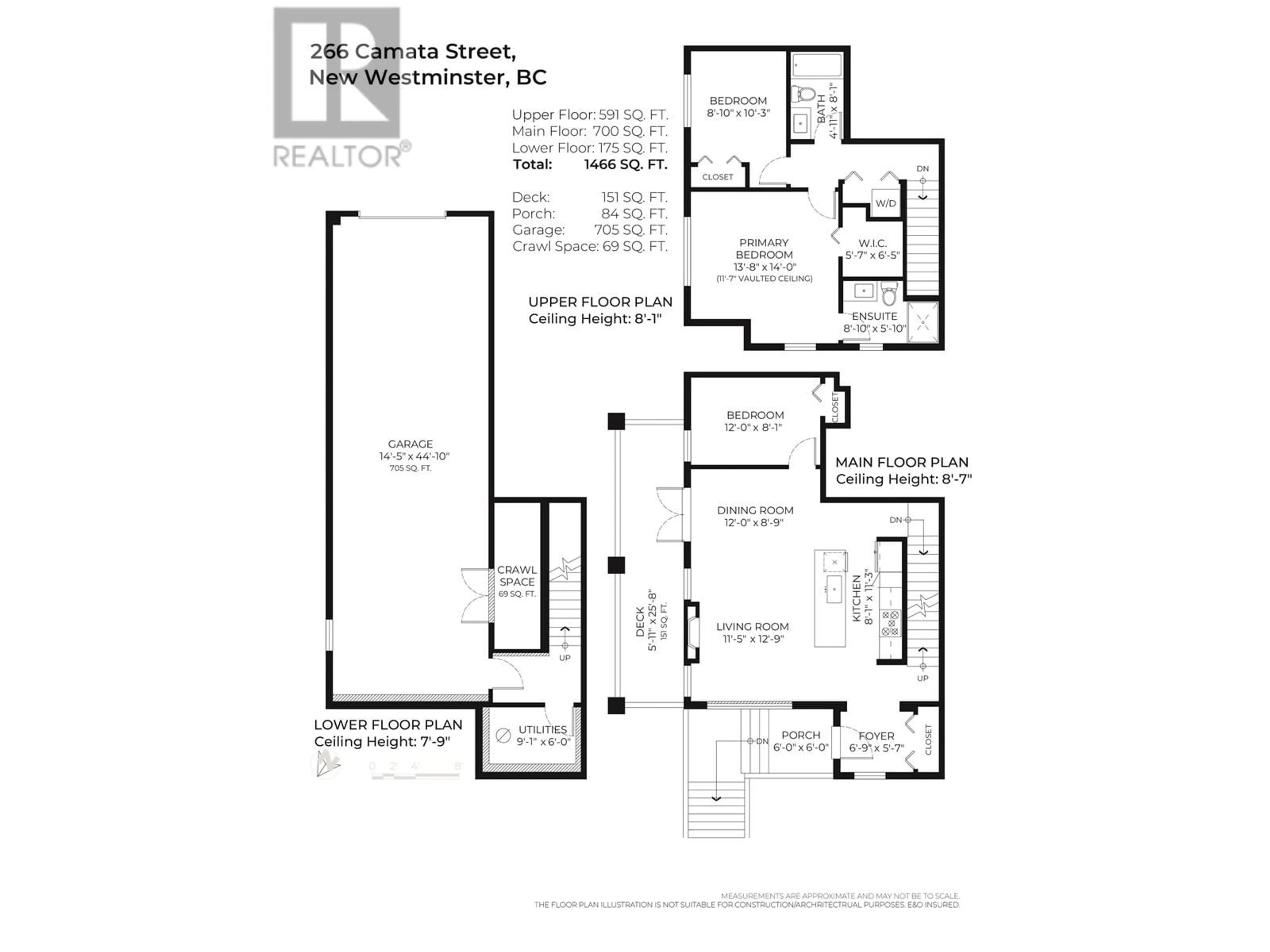 Floor plan for 266 CAMATA STREET, New Westminster British Columbia V3M0H8