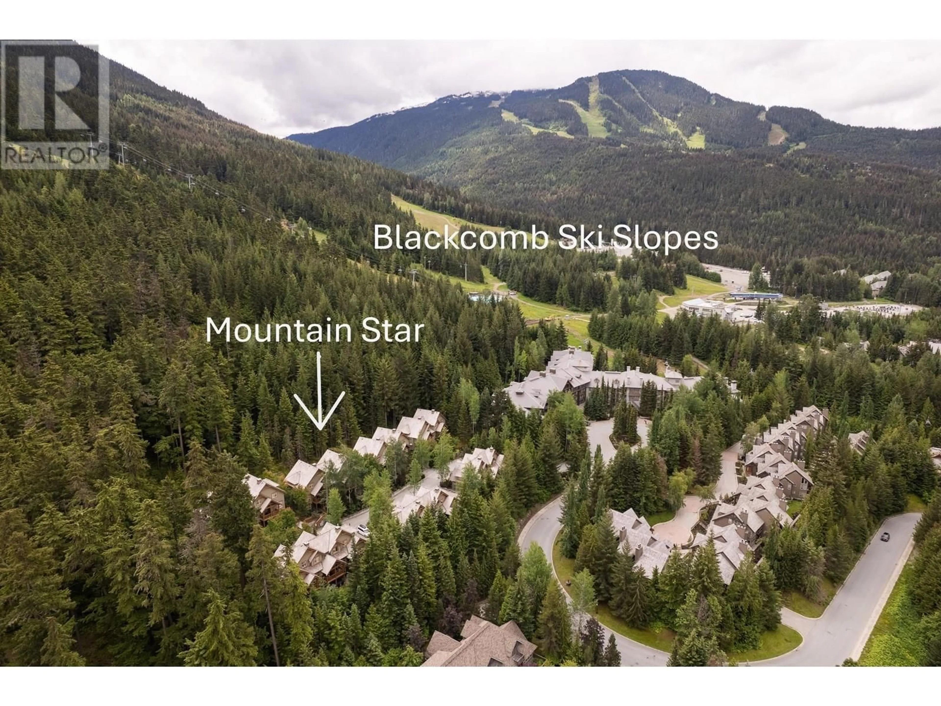 A pic from outside/outdoor area/front of a property/back of a property/a pic from drone, mountain view for 10 - 4894 PAINTED CLIFF ROAD, Whistler British Columbia V8E1E1