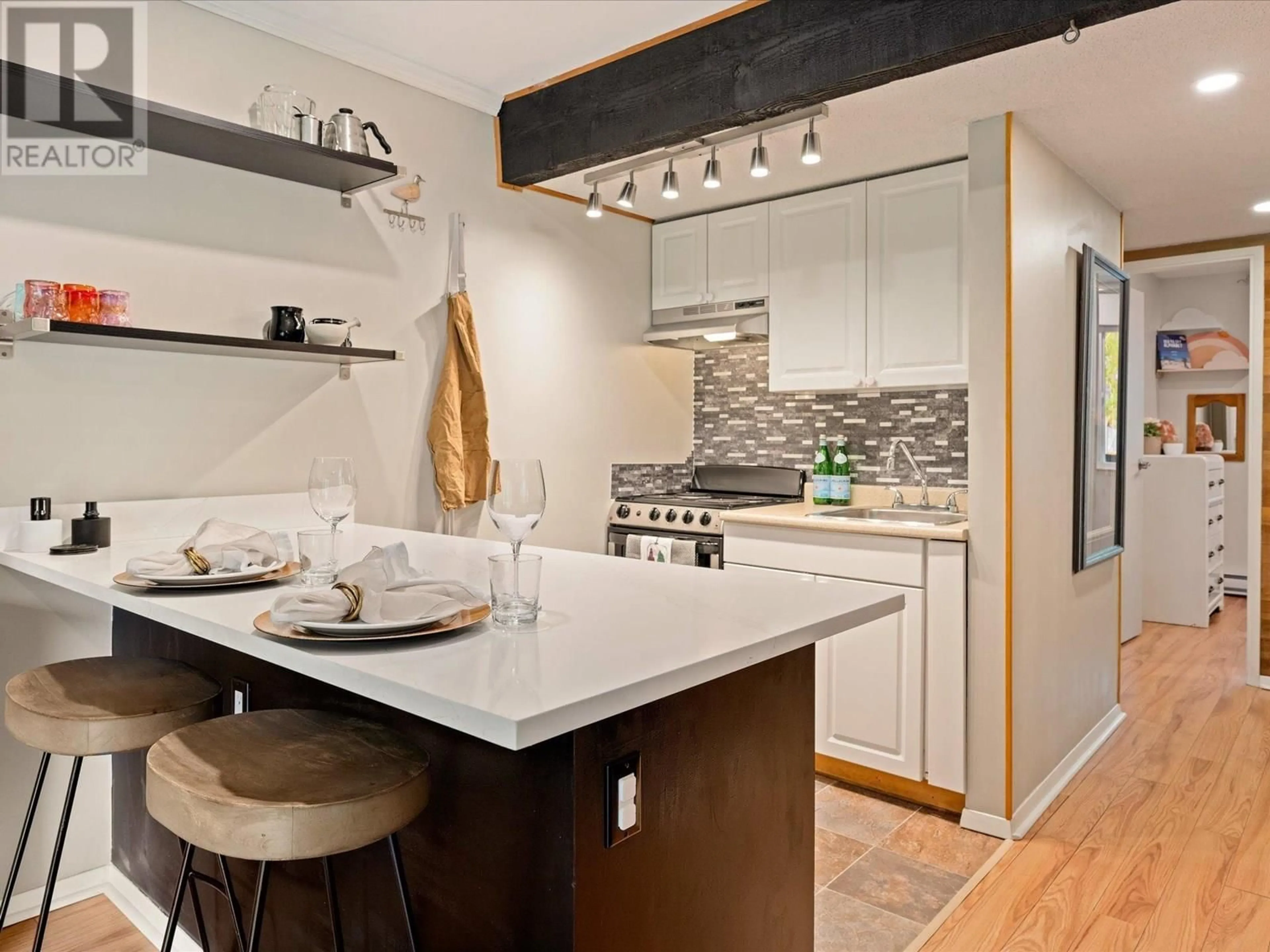 Contemporary kitchen, ceramic/tile floor for 4 - 7001 NESTERS ROAD, Whistler British Columbia V8E0X1
