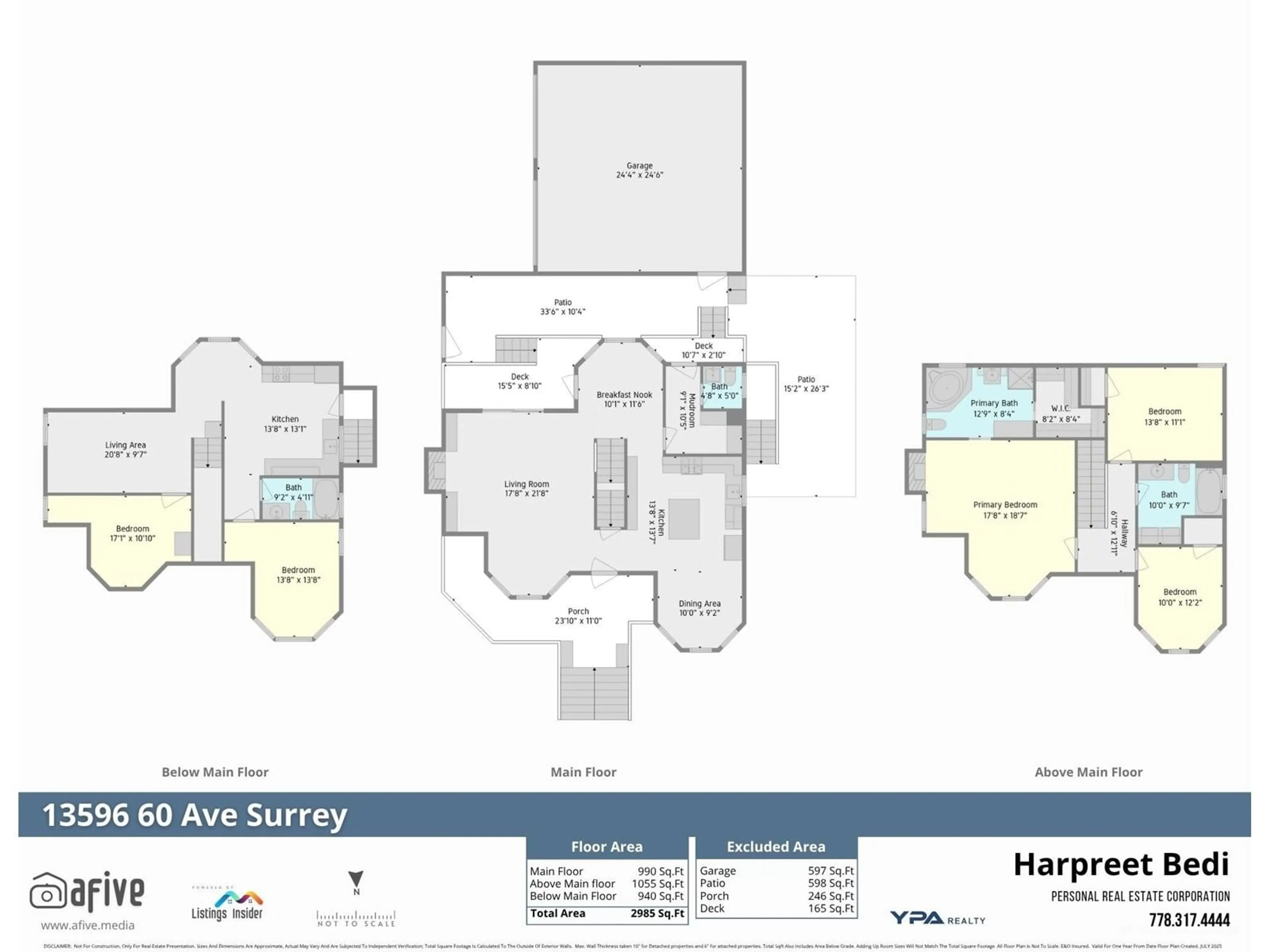 Floor plan for 13596 60, Surrey British Columbia V3X2M6