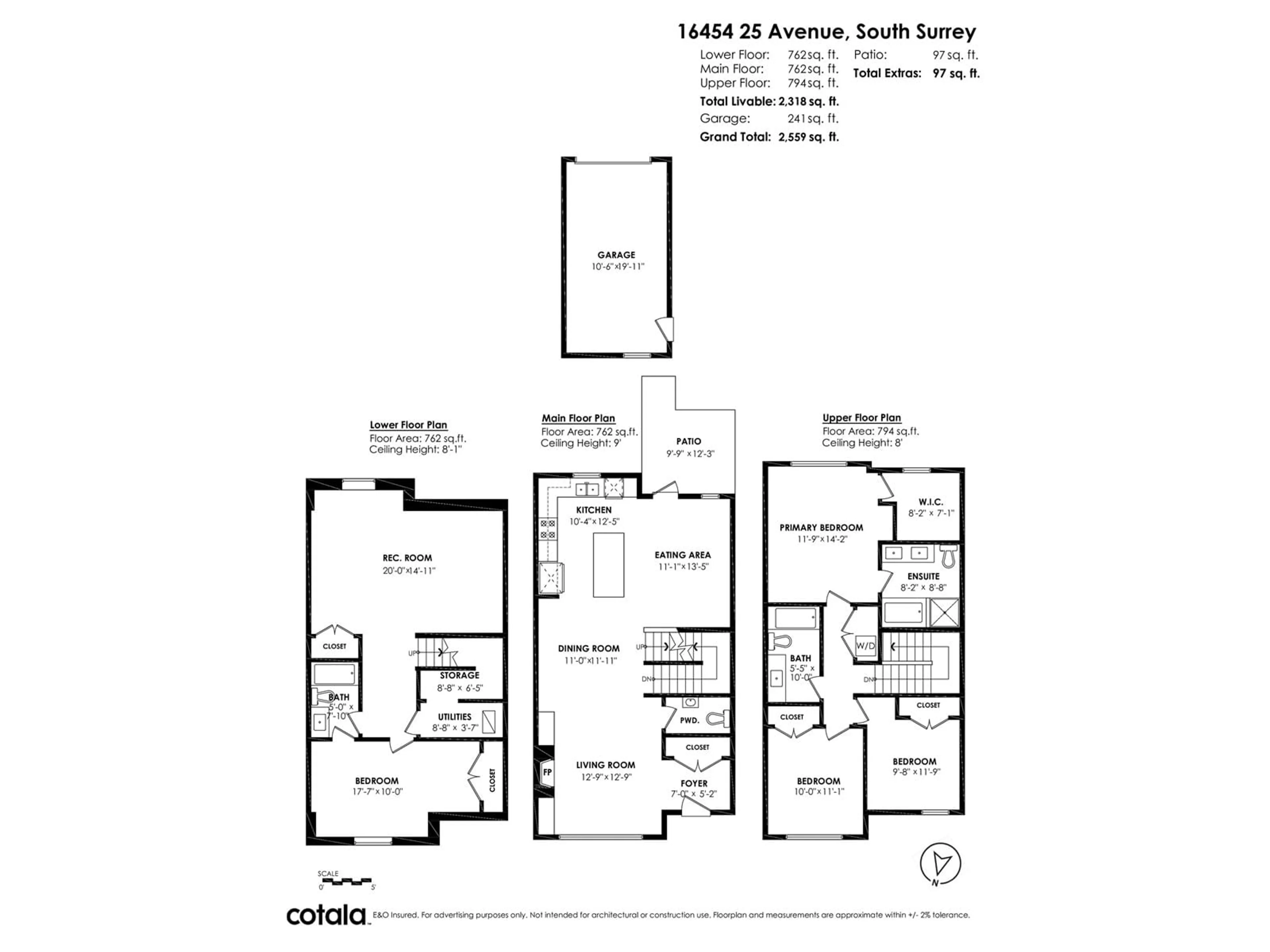 Floor plan for 16454 25, Surrey British Columbia V3Z0M8