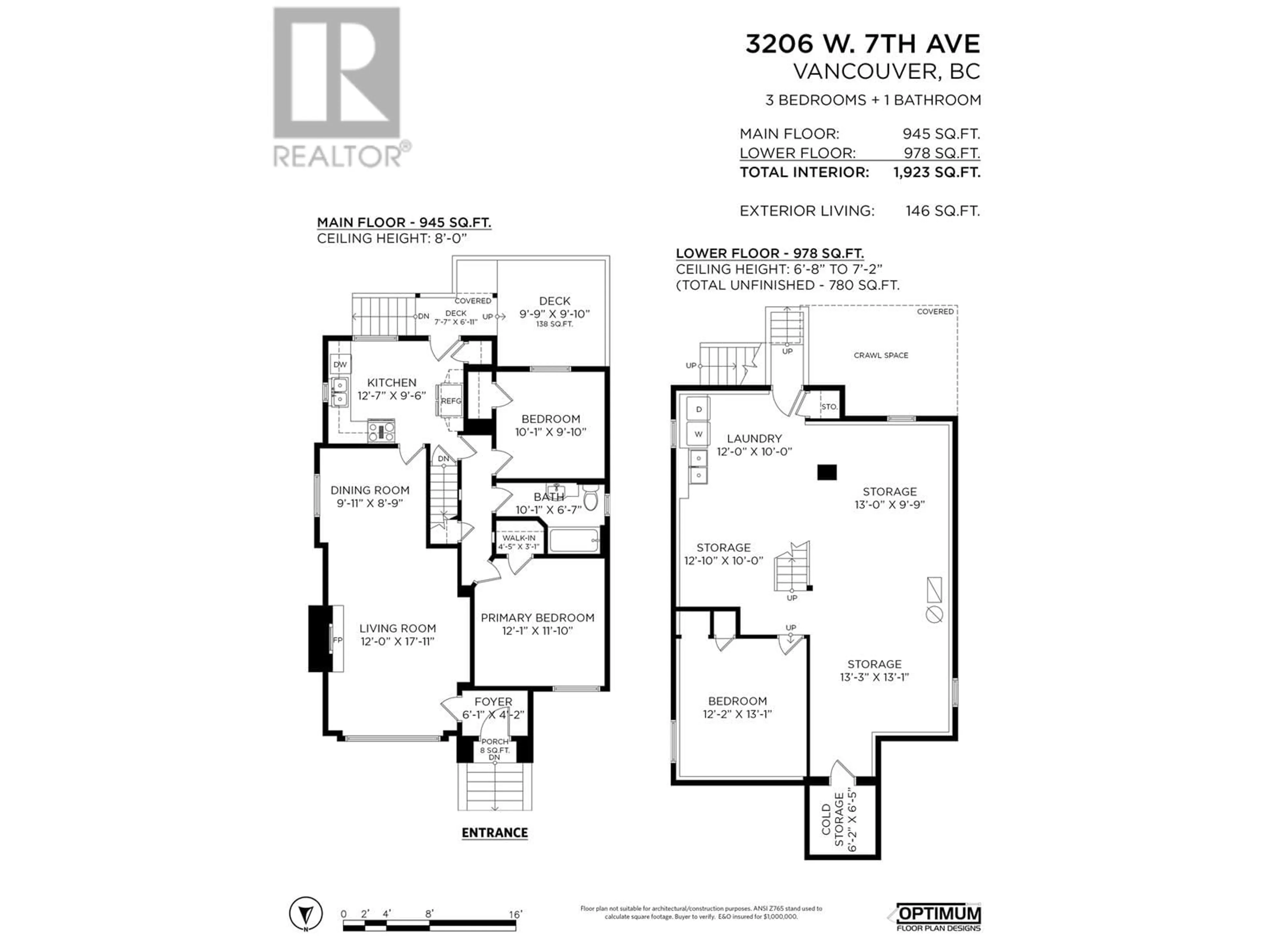 Floor plan for 3206 7TH AVENUE, Vancouver British Columbia V6K2A2