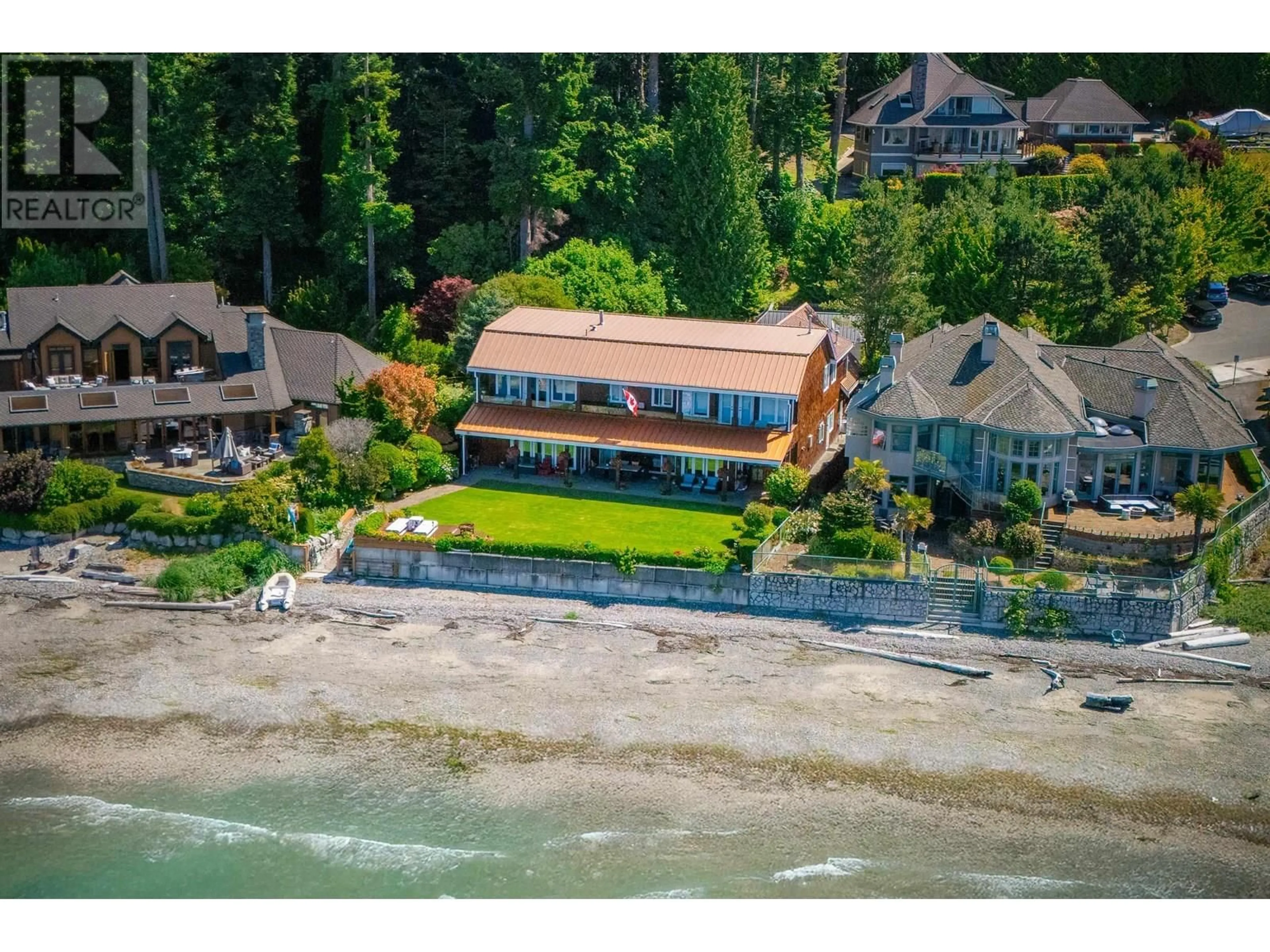 A pic from outside/outdoor area/front of a property/back of a property/a pic from drone, water/lake/river/ocean view for 768 TSAWWASSEN BEACH ROAD, Delta British Columbia V4M2J3