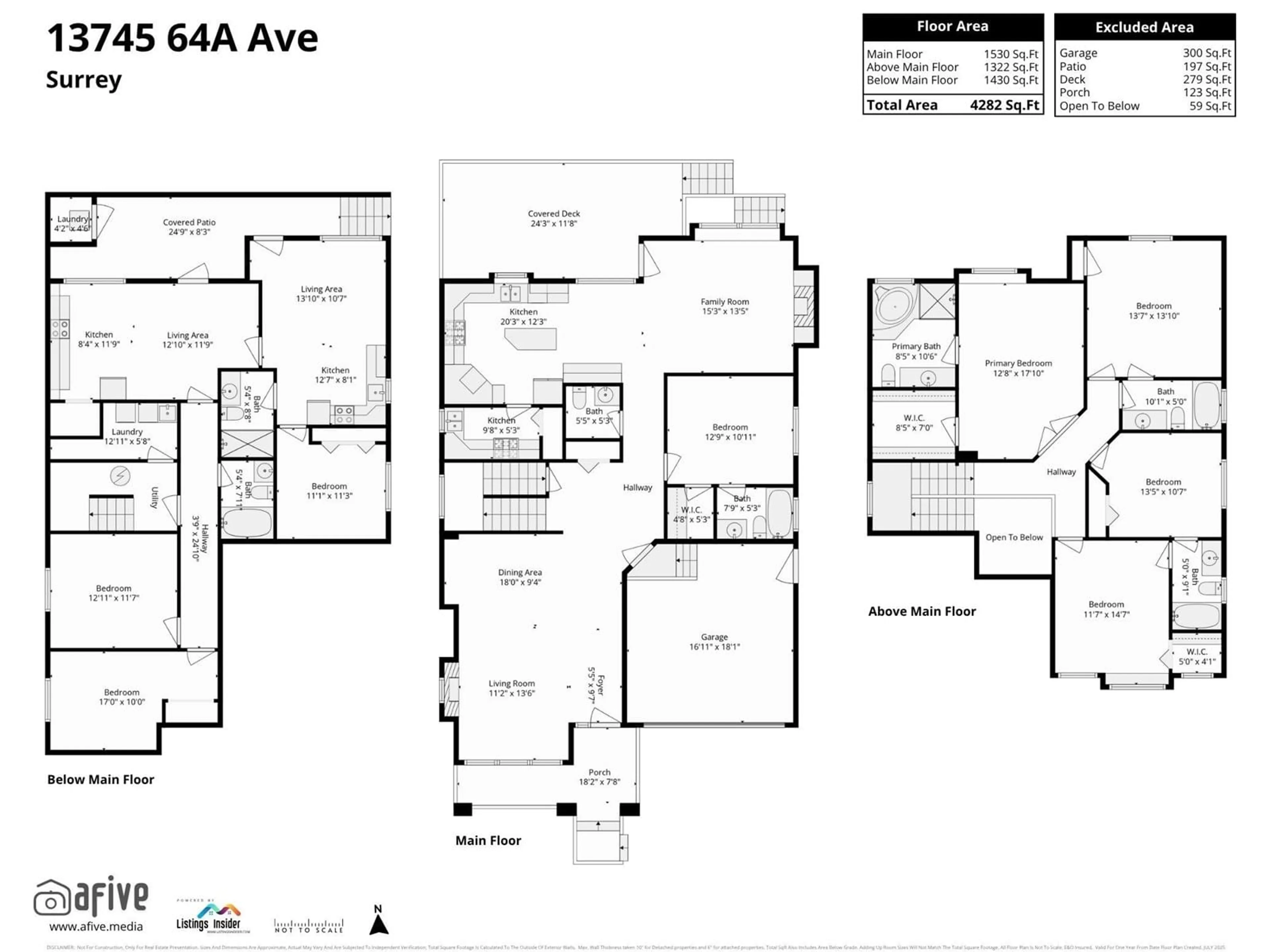 Floor plan for 13745 64A, Surrey British Columbia V3W1S6