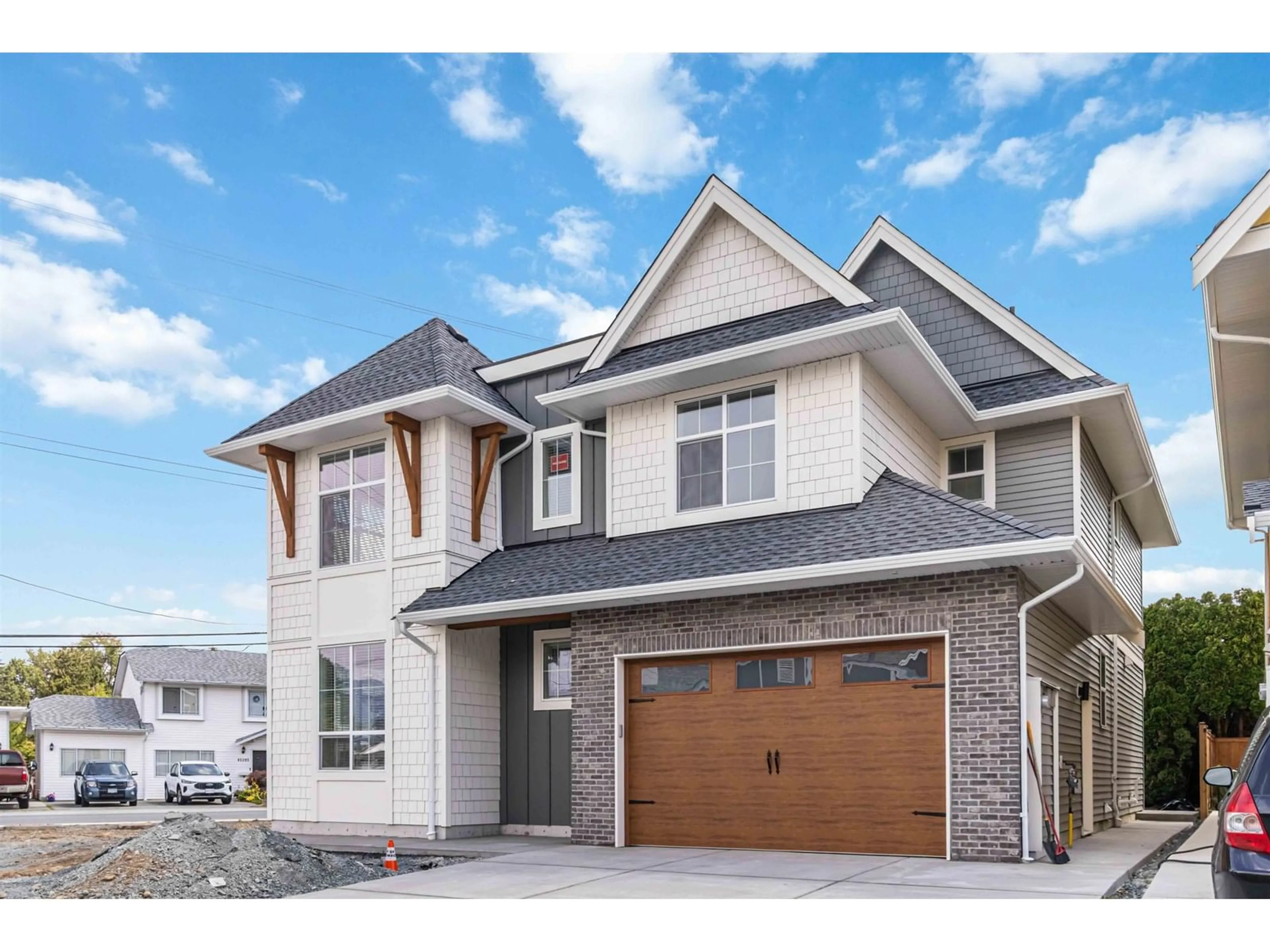 Home with brick exterior material, street for 7 - 45314 WELLS ROAD, Chilliwack British Columbia V2R1H2