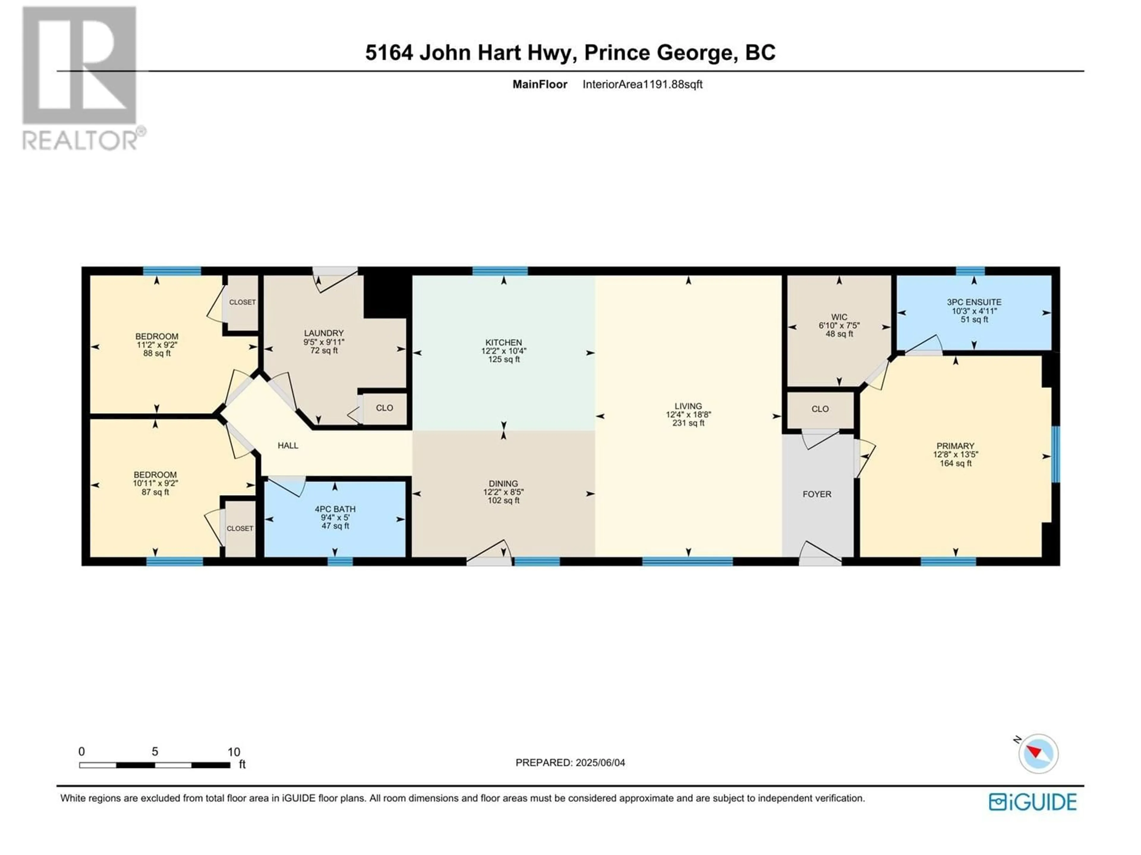 Floor plan for 11 - 5164 HART HIGHWAY, Prince George British Columbia V2K5B7