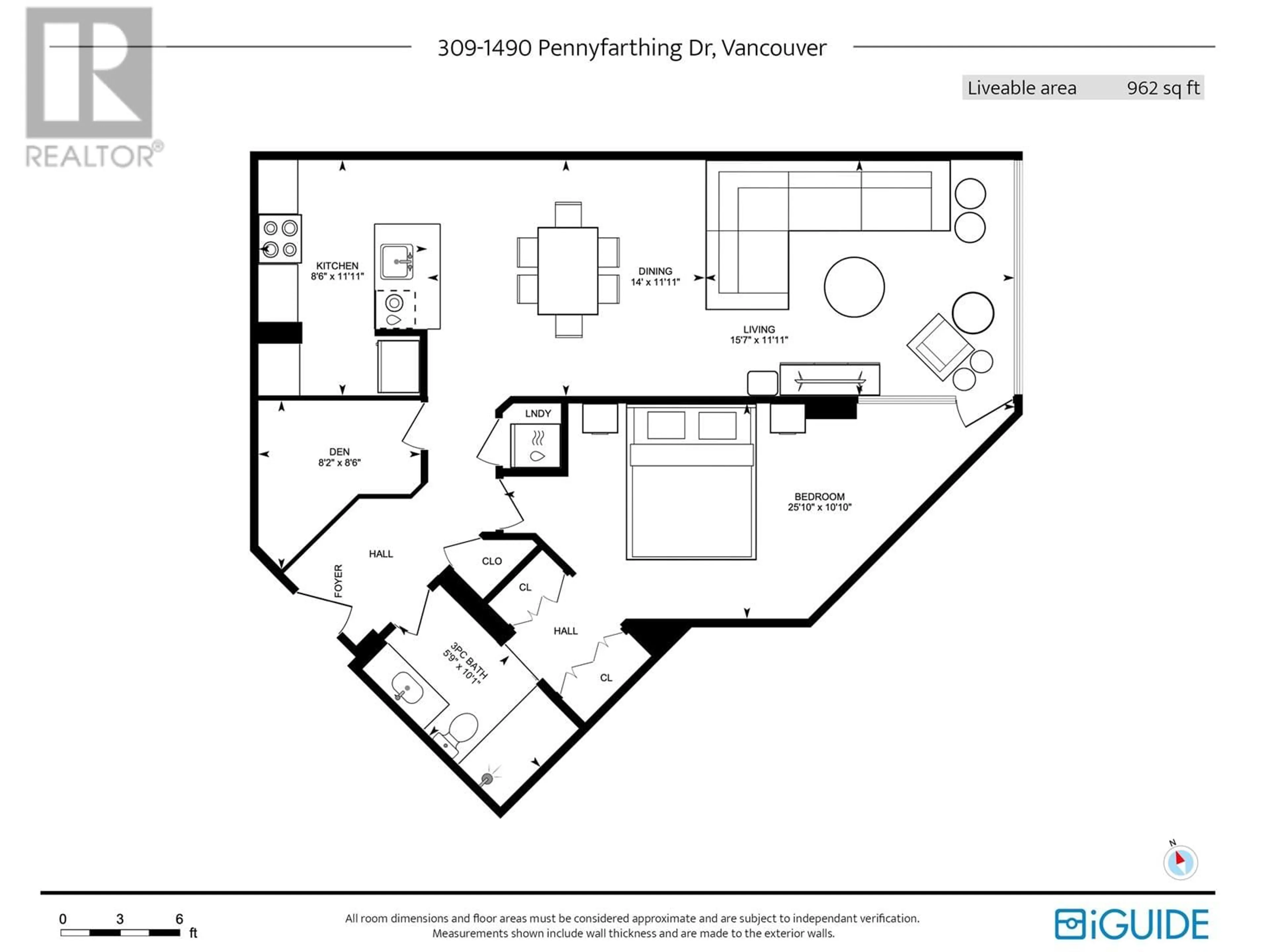 Floor plan for 309 - 1490 PENNYFARTHING DRIVE, Vancouver British Columbia V6J4Z3