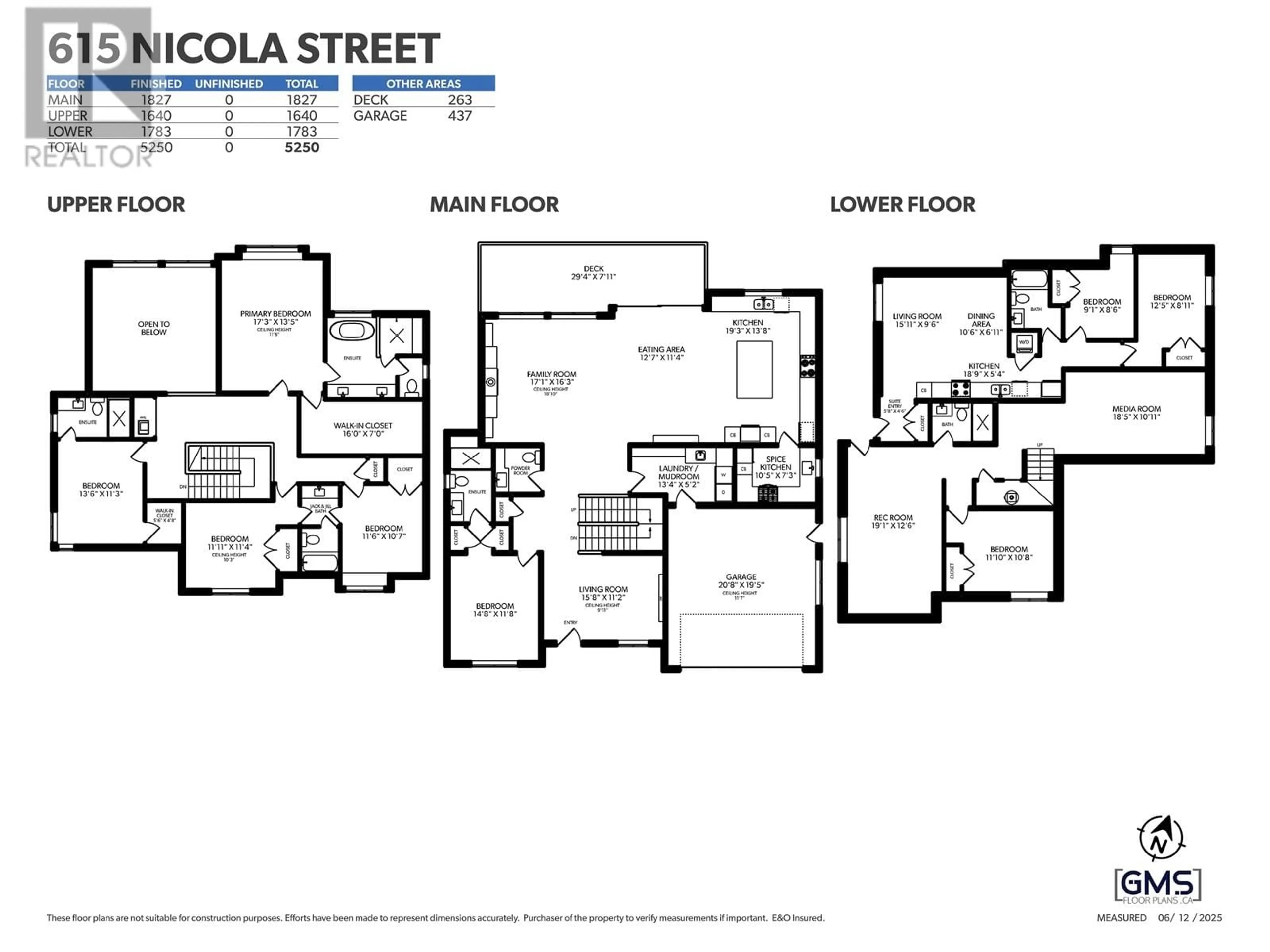 Floor plan for 615 NICOLA AVENUE, Coquitlam British Columbia V3J7W8