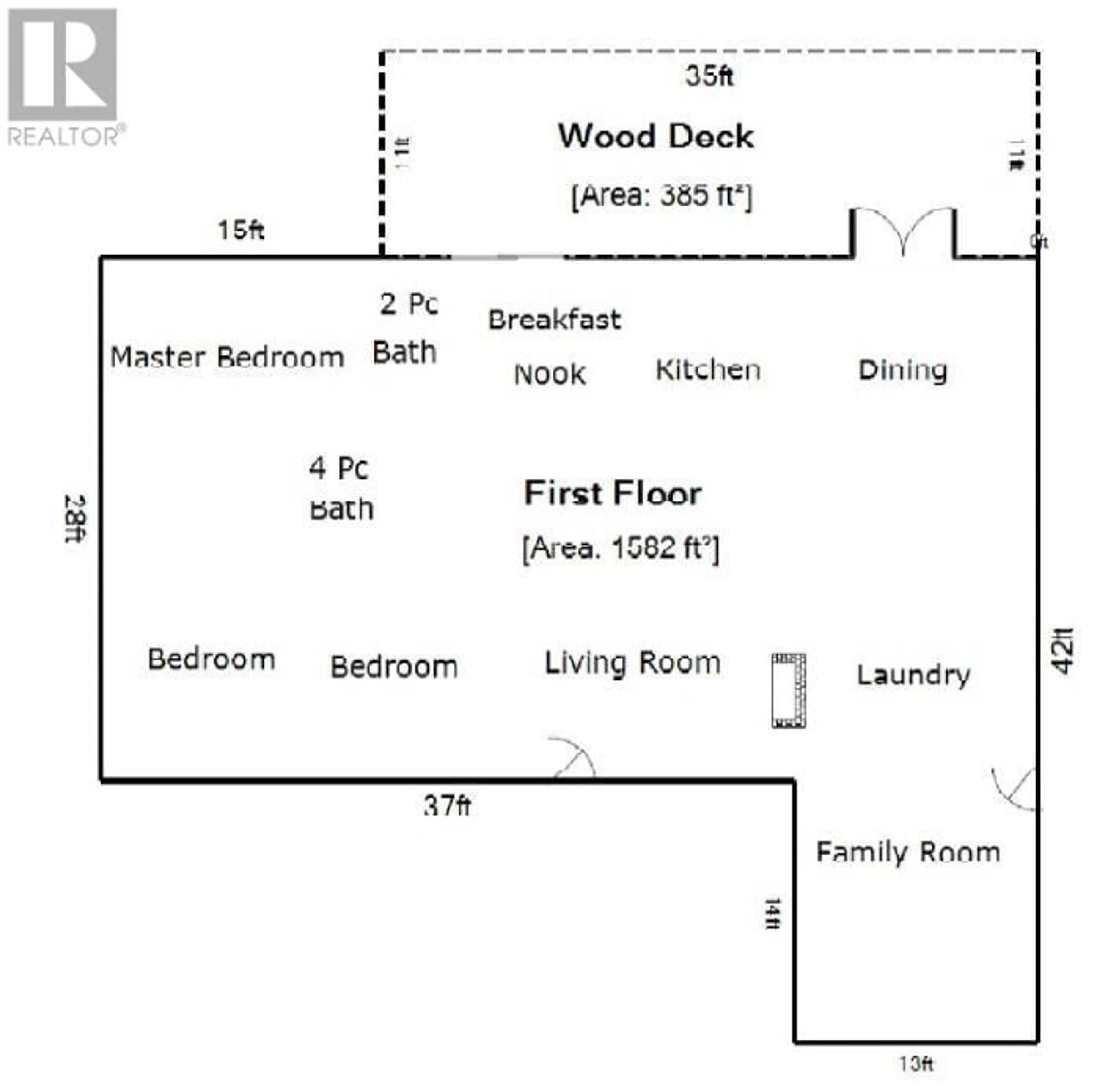 Floor plan for 12215 FIR AVENUE, Fort St. John British Columbia V1J8E5