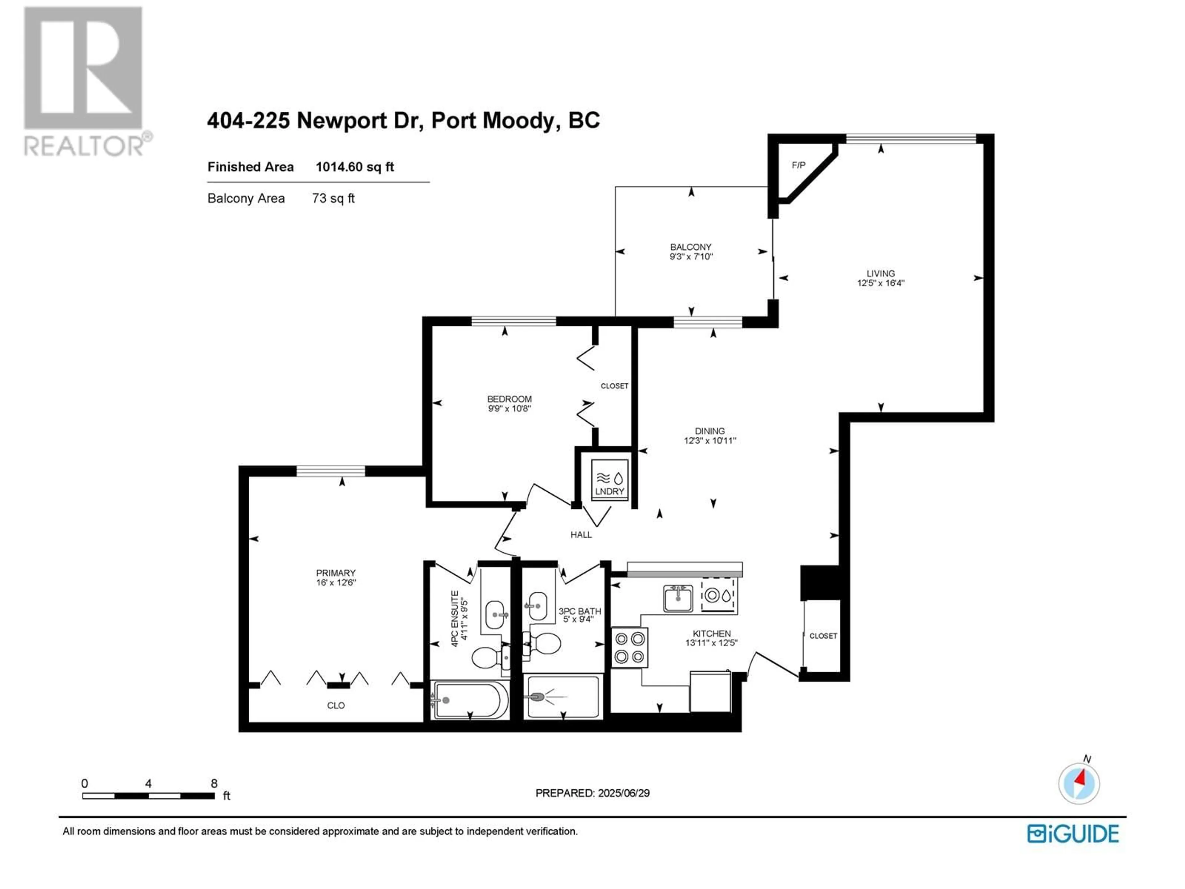 Floor plan for 404 - 225 NEWPORT DRIVE, Port Moody British Columbia V3H5H1