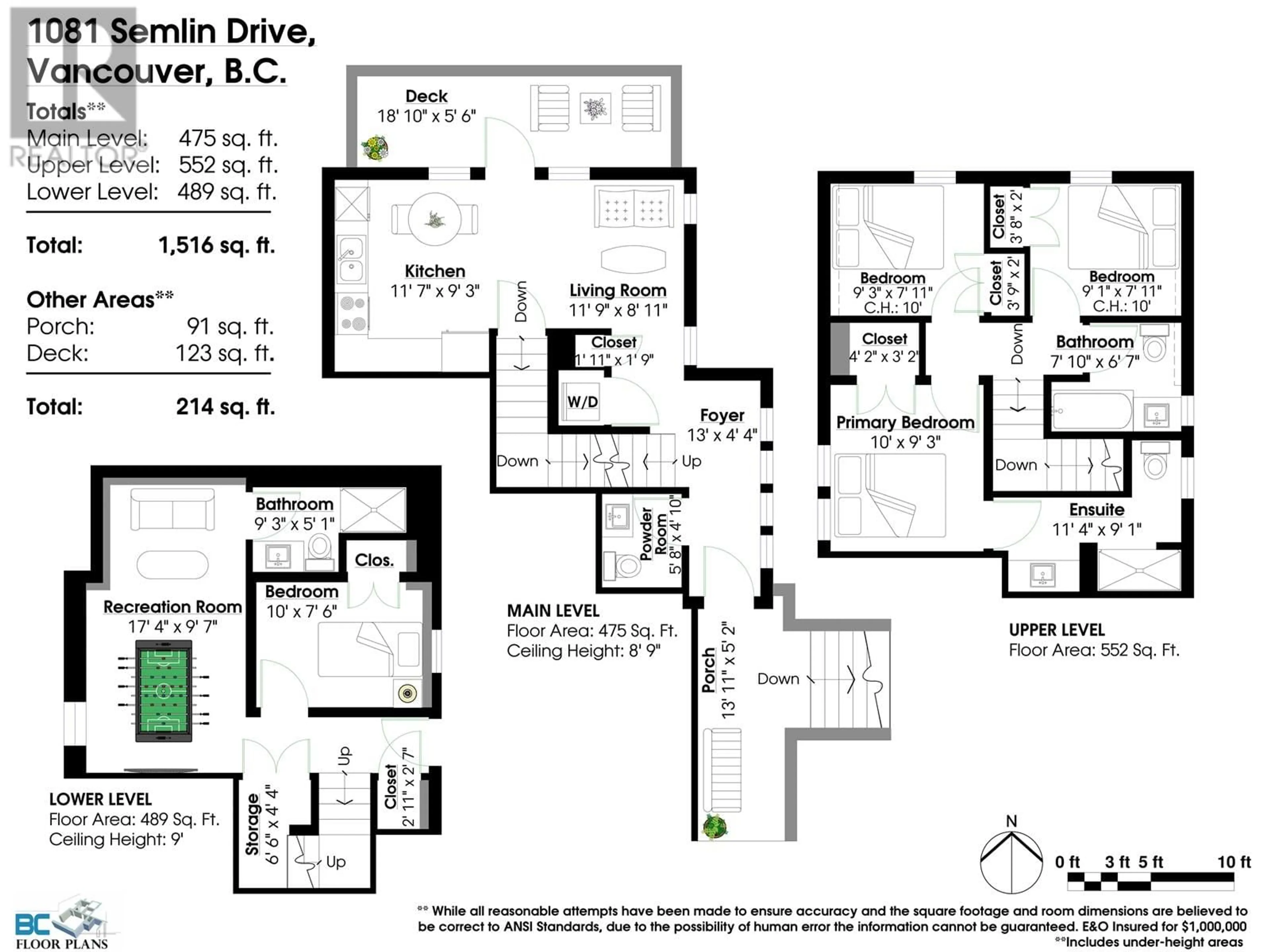 Floor plan for 1081 SEMLIN DRIVE, Vancouver British Columbia V5L2N6