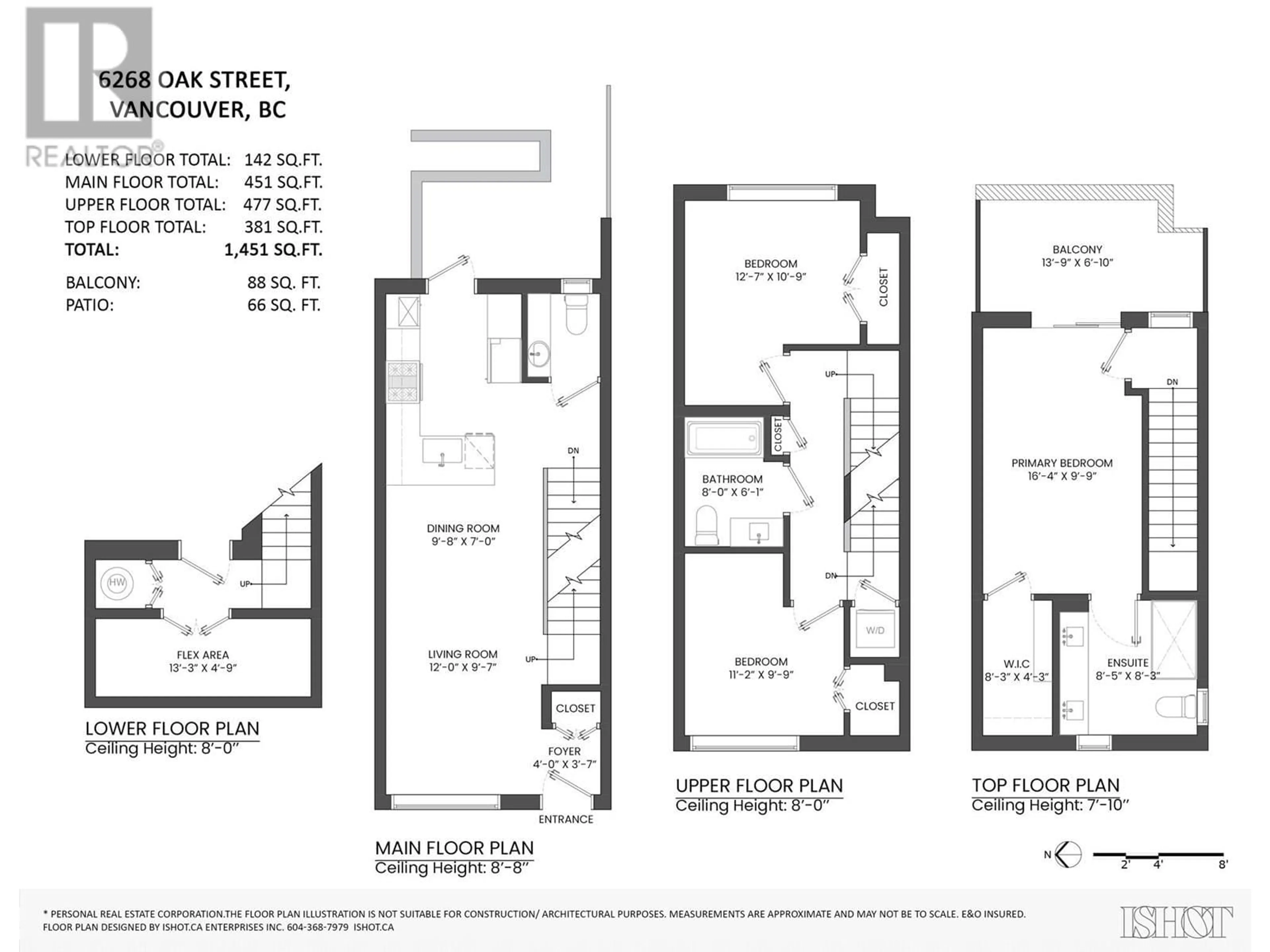 Floor plan for 6268 OAK STREET, Vancouver British Columbia V6M2W4