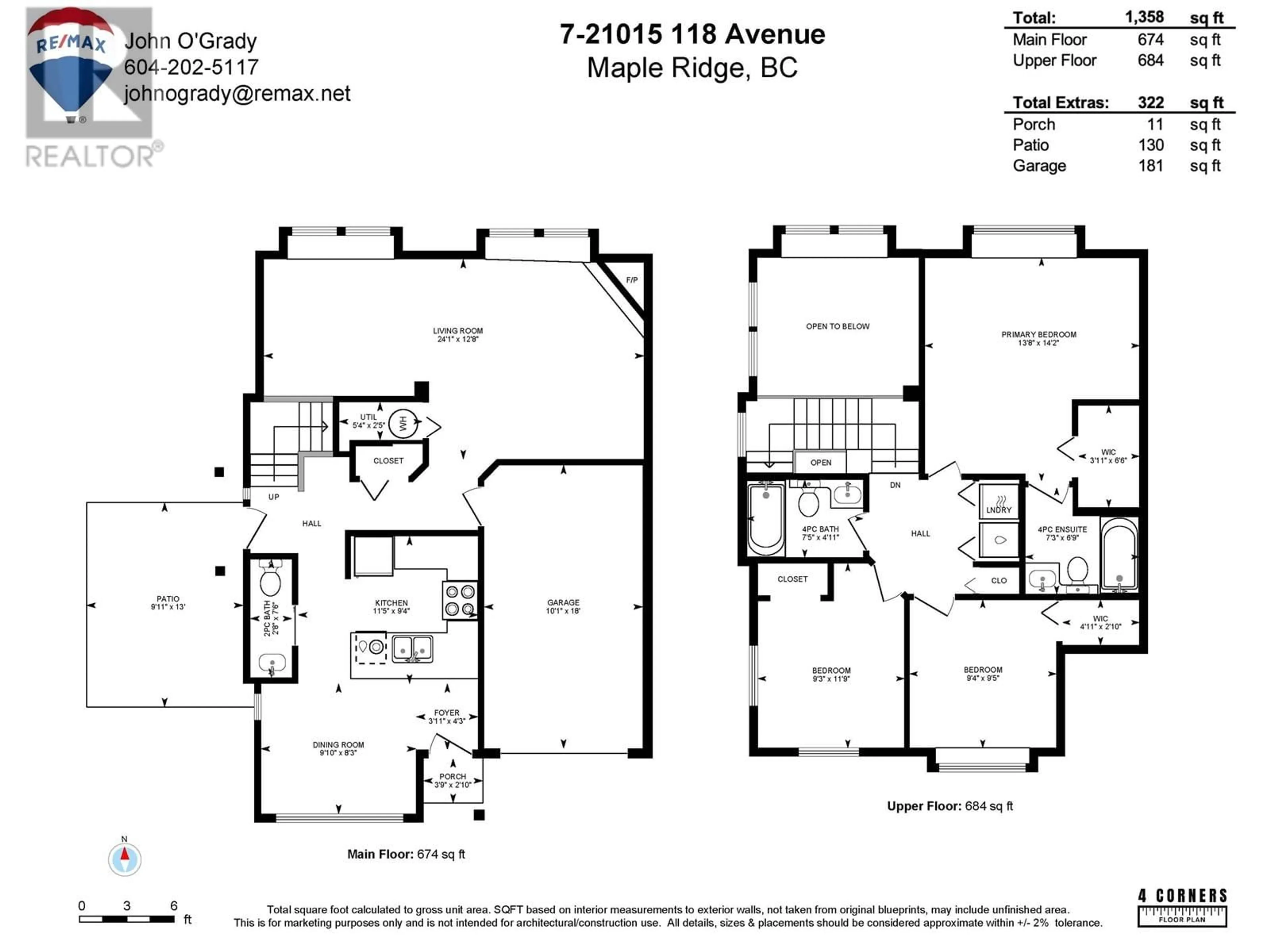 Floor plan for 7 - 21015 118 AVENUE, Maple Ridge British Columbia V2X8B7