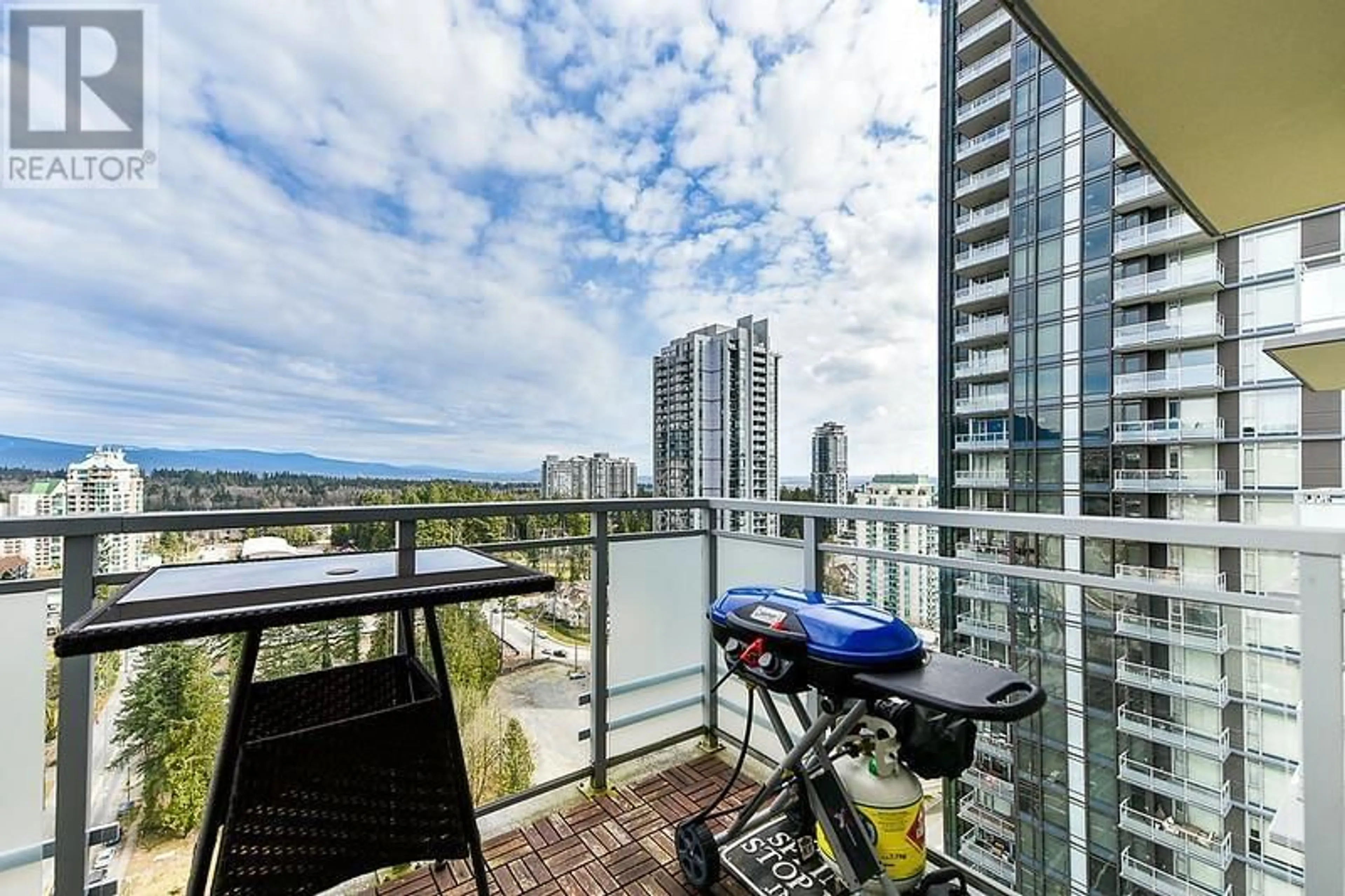 Balcony in the apartment, city buildings view from balcony for 2605 - 3008 GLEN DRIVE, Coquitlam British Columbia V3B0J5