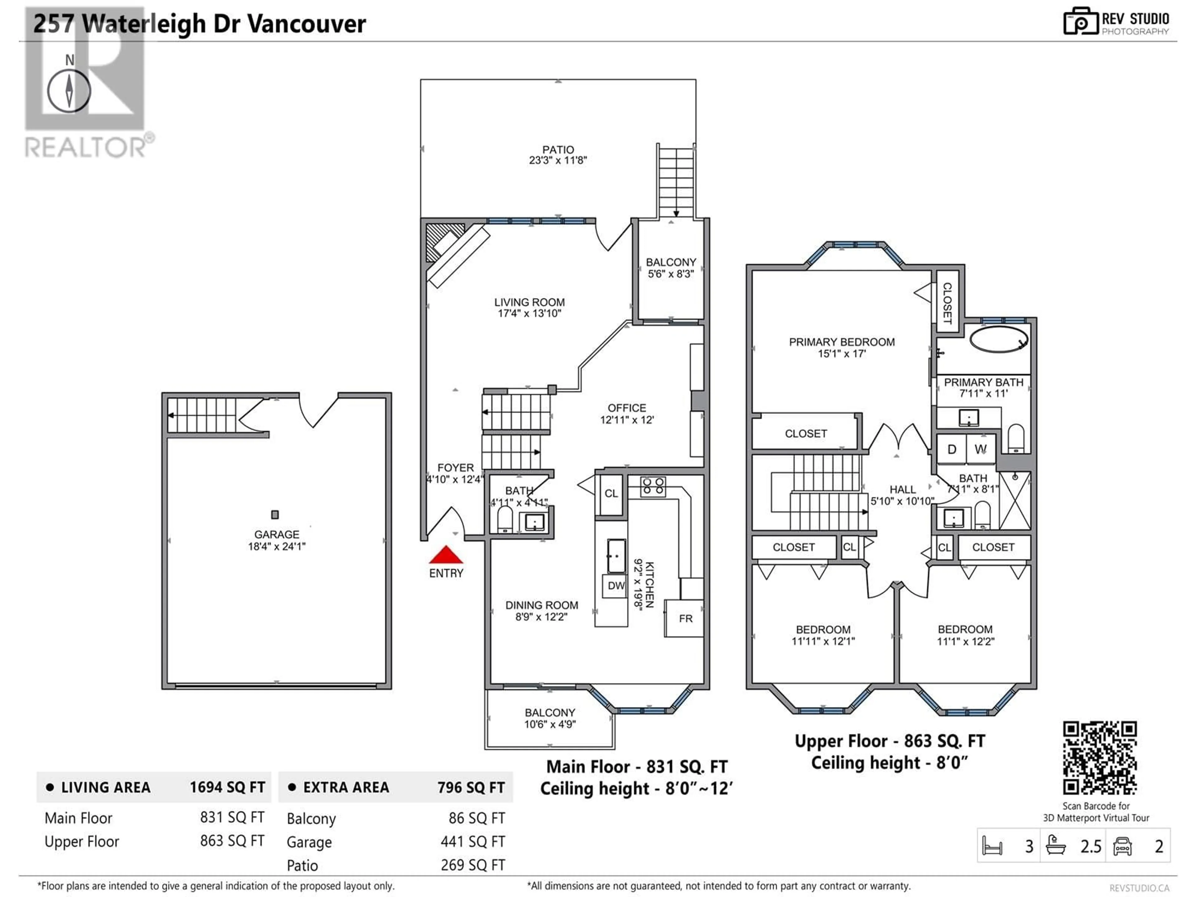 Floor plan for 257 WATERLEIGH DRIVE, Vancouver British Columbia V5X4T2