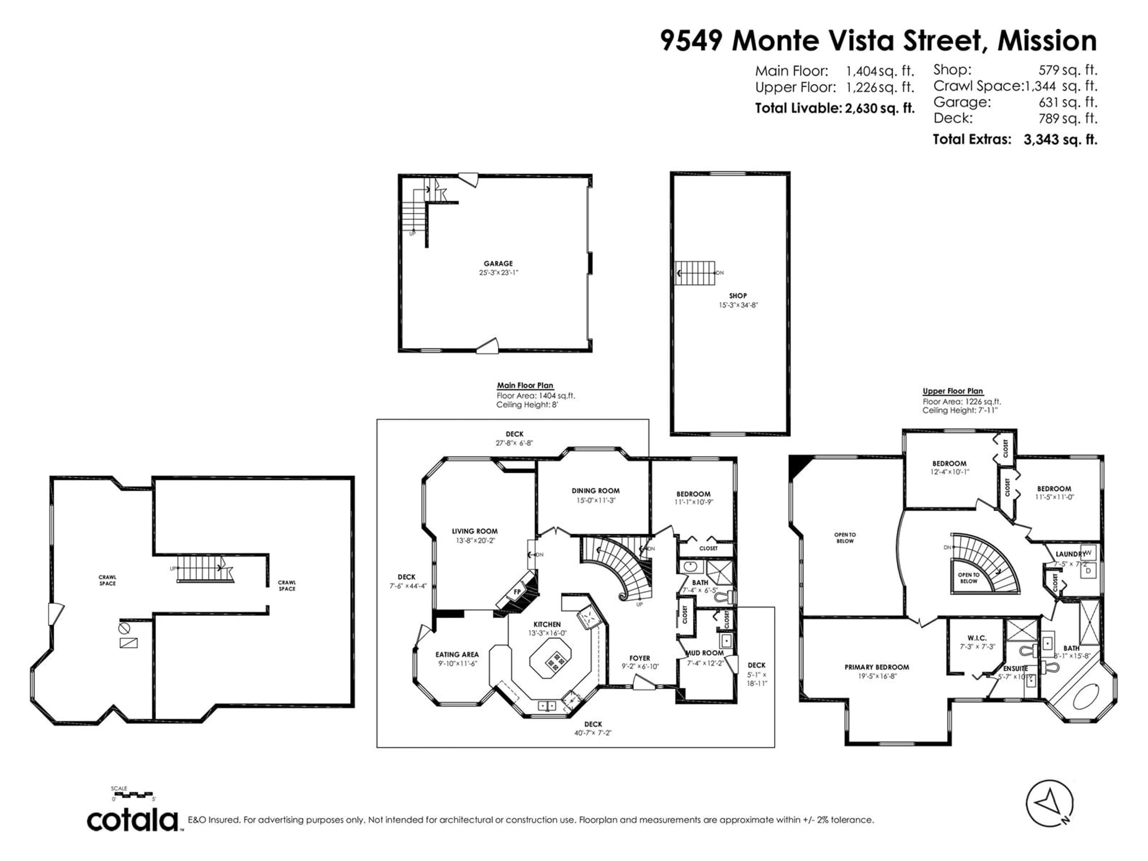 Floor plan for 9549 MONTE VISTA, Mission British Columbia V2V6B2