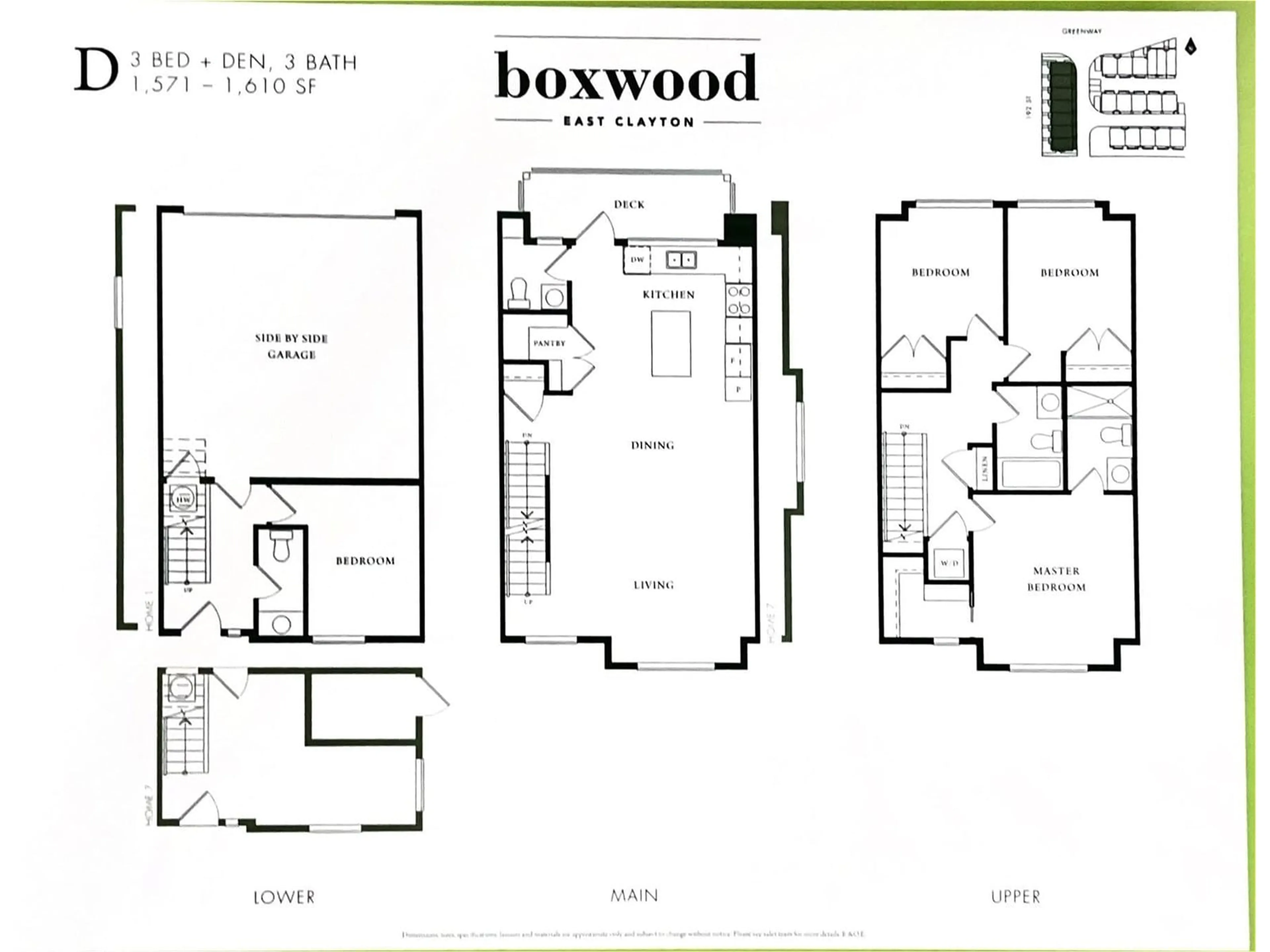 Floor plan for 3 - 7056 192, Surrey British Columbia V4N6S6
