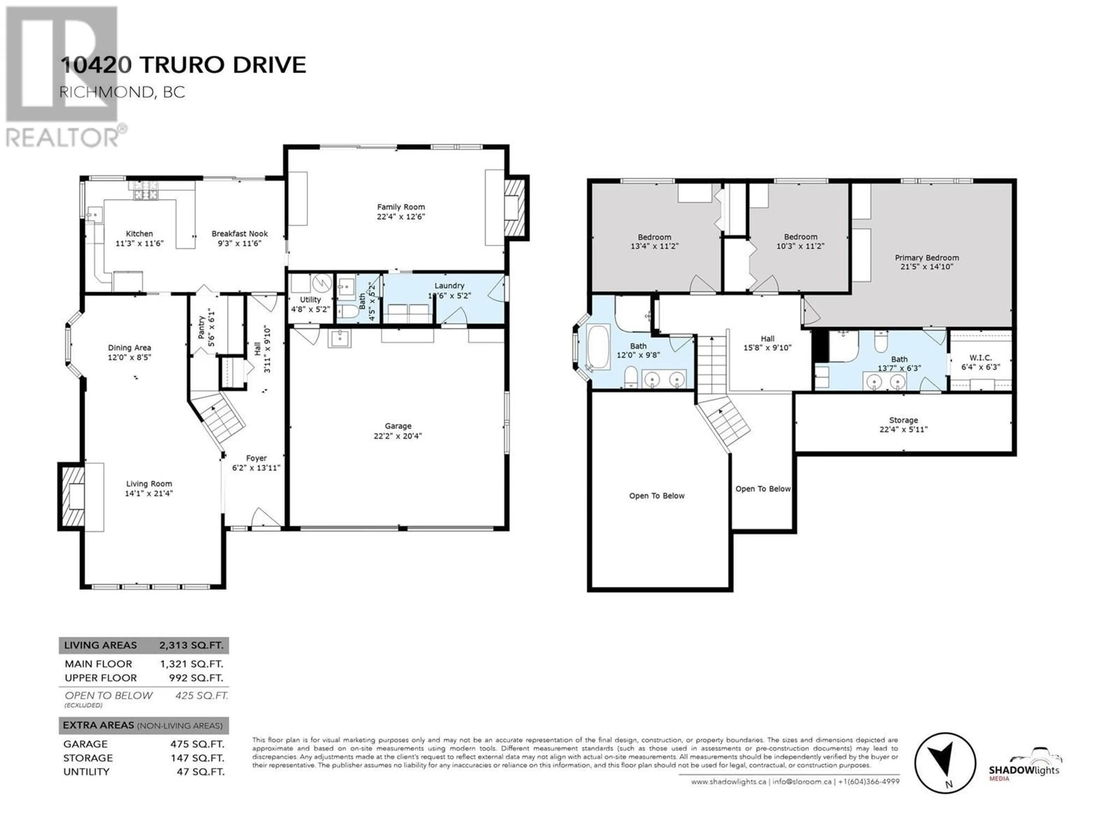Floor plan for 10420 TRURO DRIVE, Richmond British Columbia V7E5B4