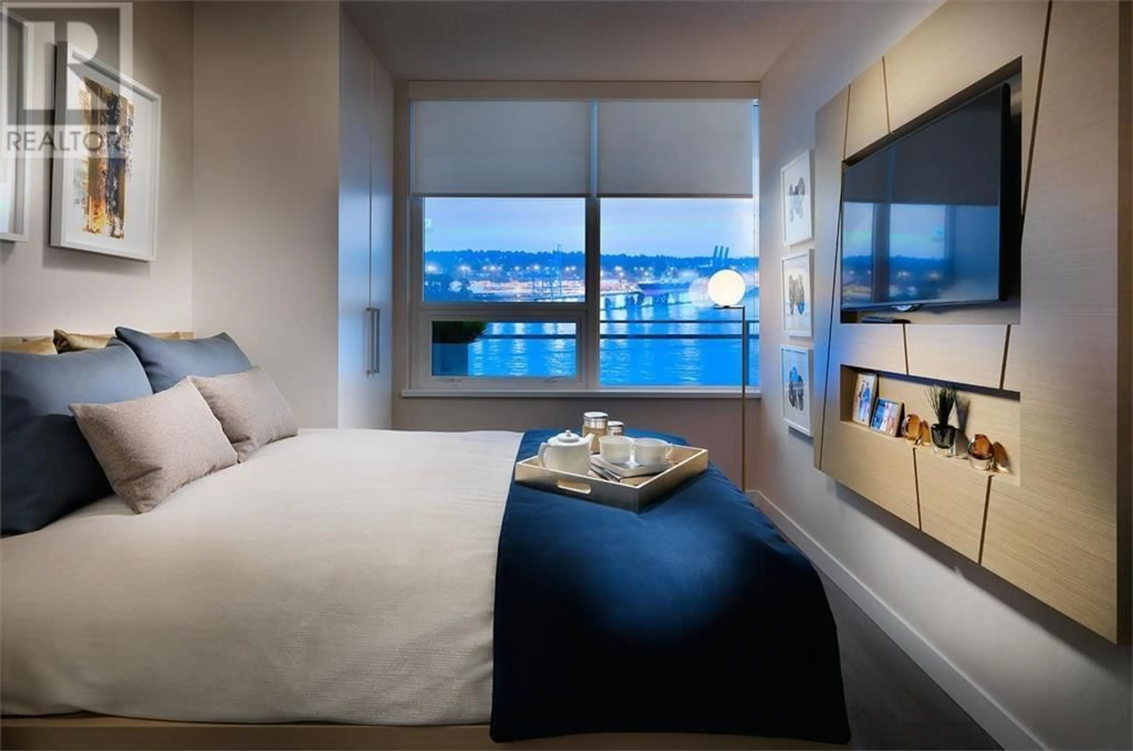 Bedroom with bed, unknown for 912 - 988 QUAYSIDE DRIVE, New Westminster British Columbia V3M0L5