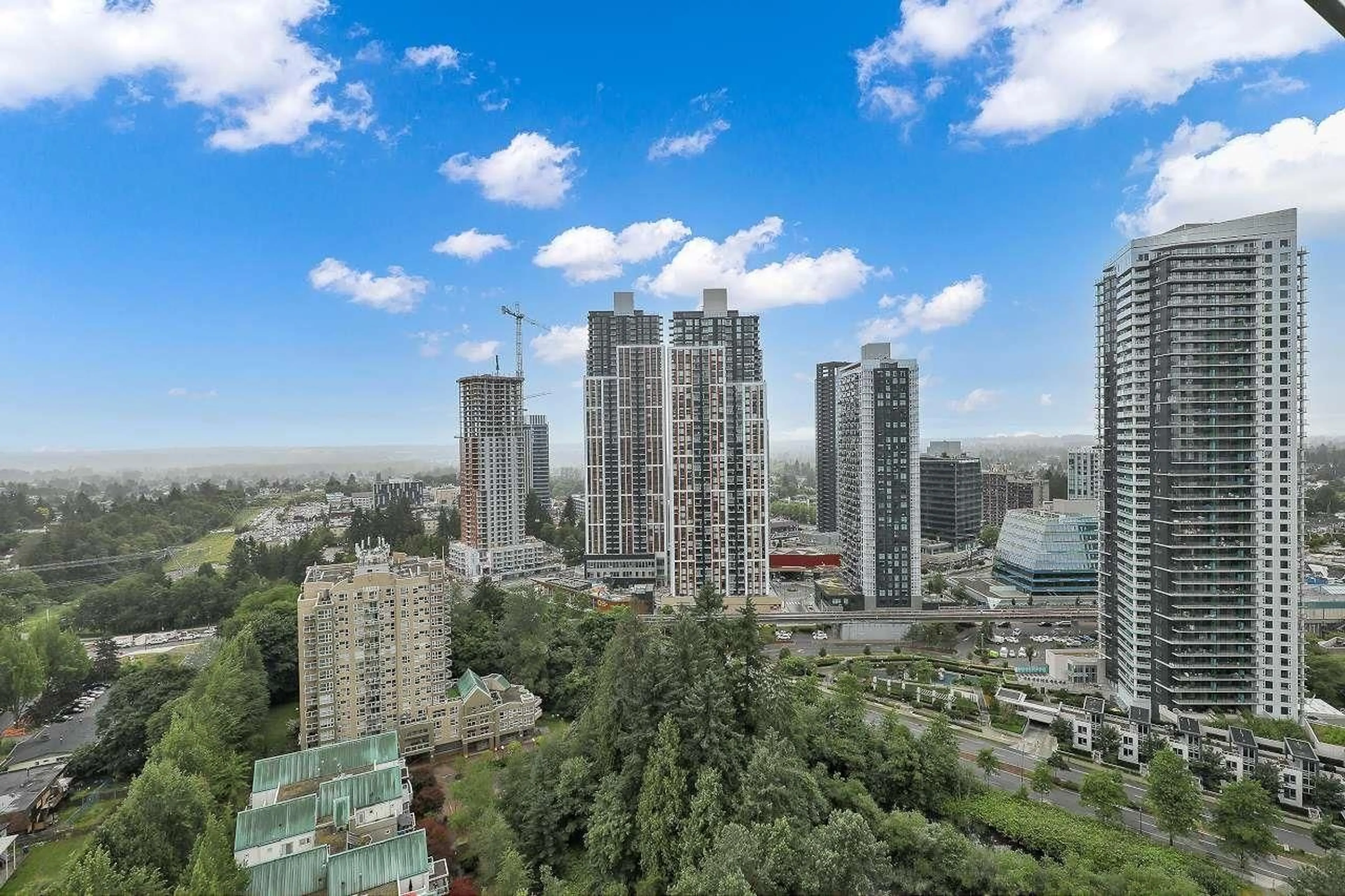 A pic from outside/outdoor area/front of a property/back of a property/a pic from drone, city buildings view from balcony for 2605 - 13768 100, Surrey British Columbia V3T0V2