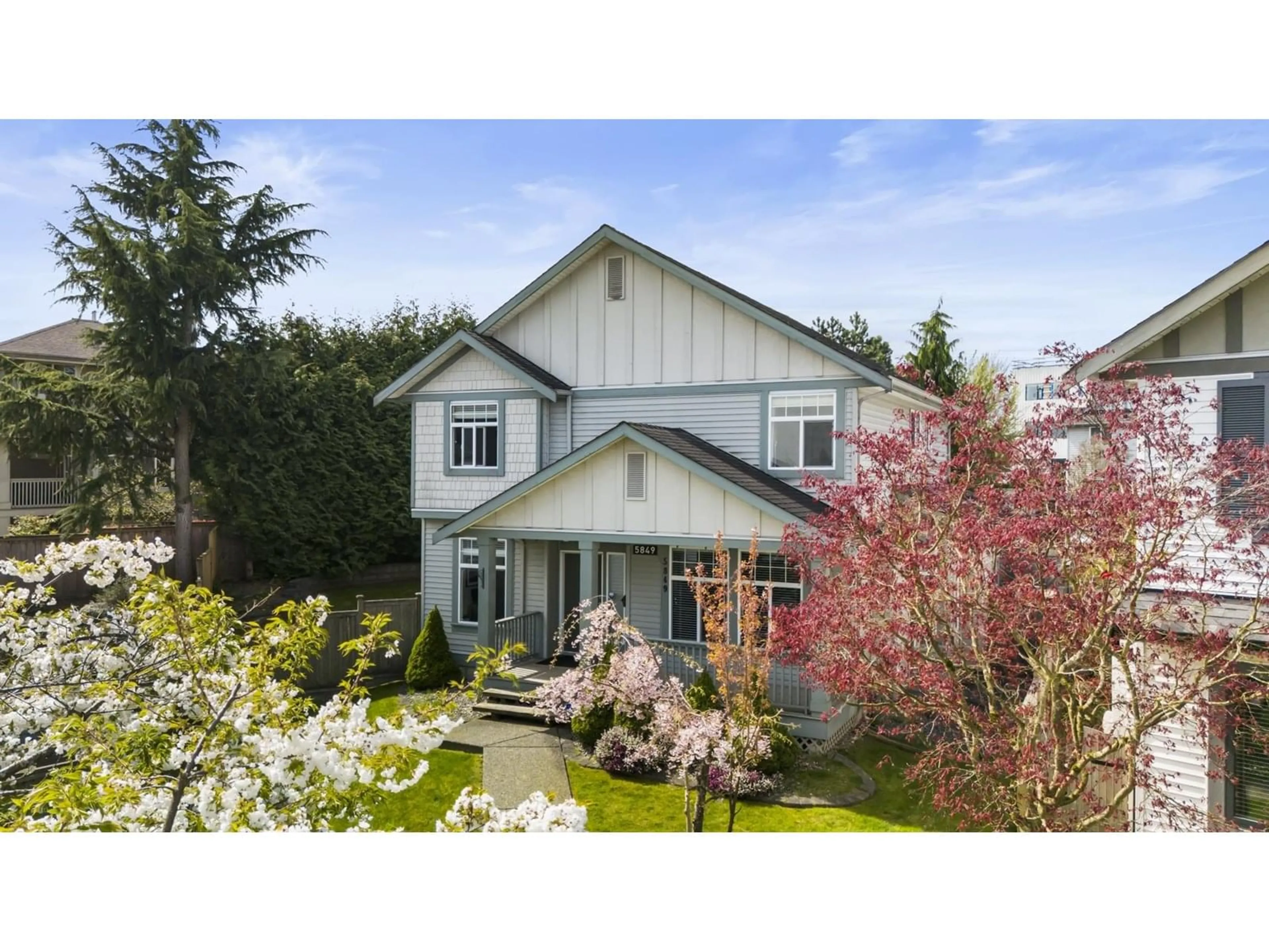 A pic from outside/outdoor area/front of a property/back of a property/a pic from drone, street for 5849 148A, Surrey British Columbia V3S0R4