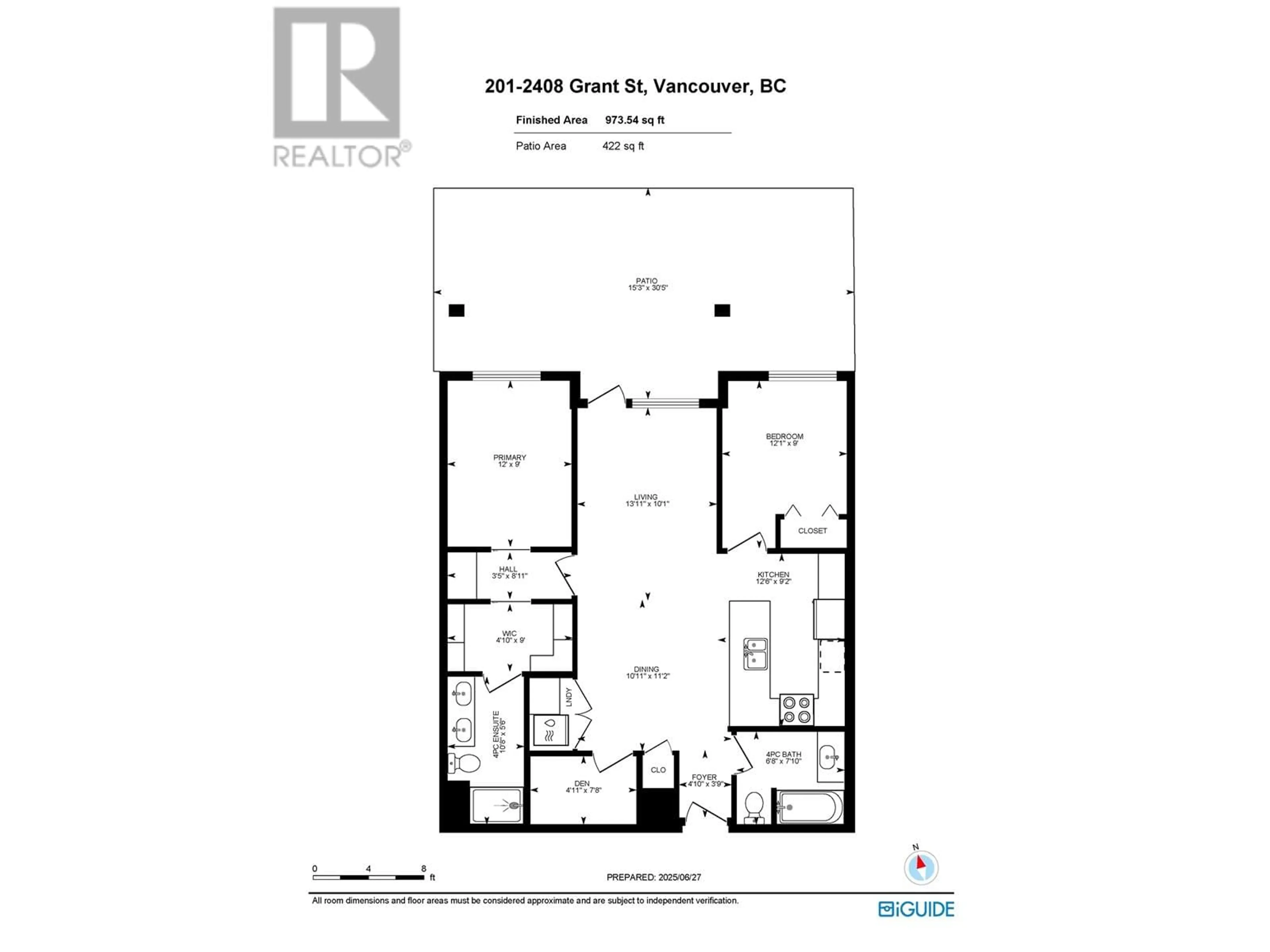 Floor plan for 201 - 2408 GRANT STREET, Vancouver British Columbia V5K3G4