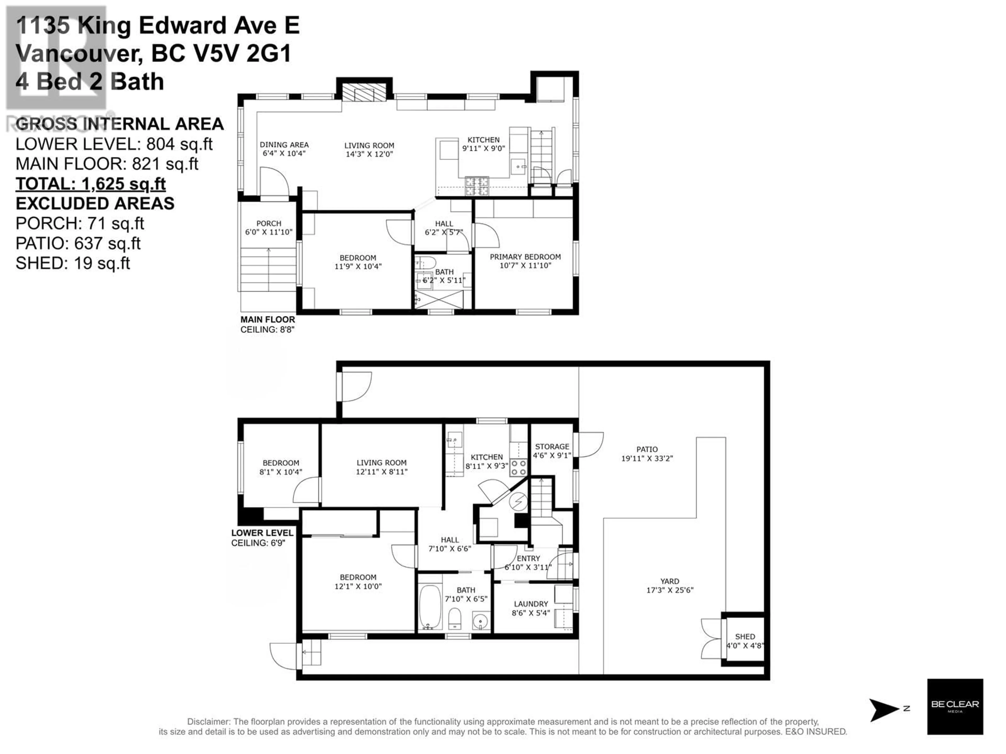 Floor plan for 1135 KING EDWARD AVENUE, Vancouver British Columbia V5V2G1