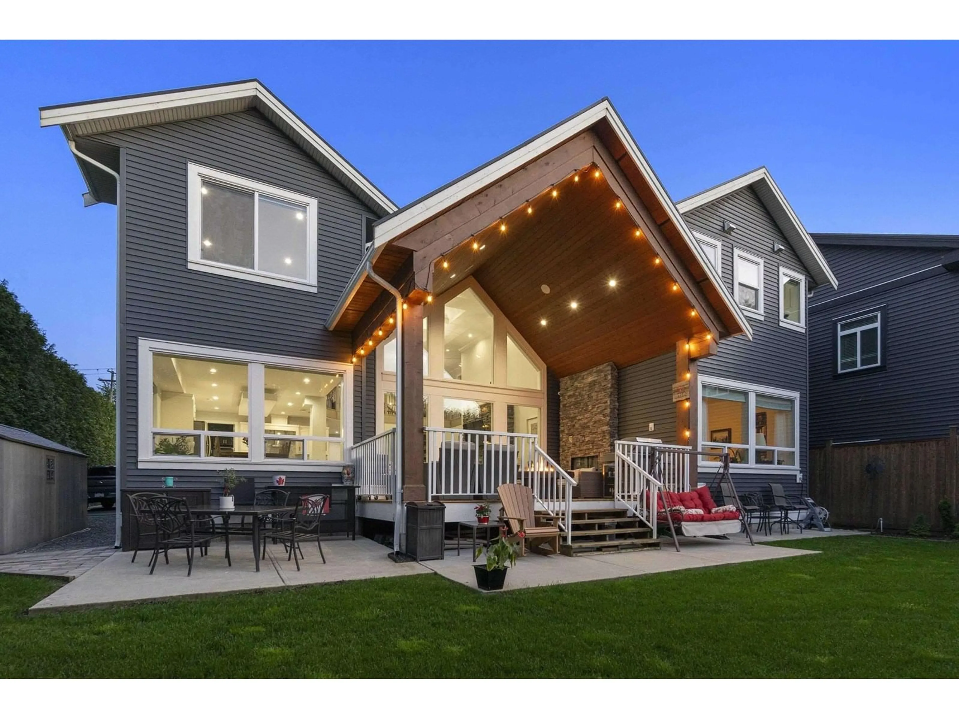 Home with vinyl exterior material, street for 2 - 22963 FRASER, Langley British Columbia V2Z2T3
