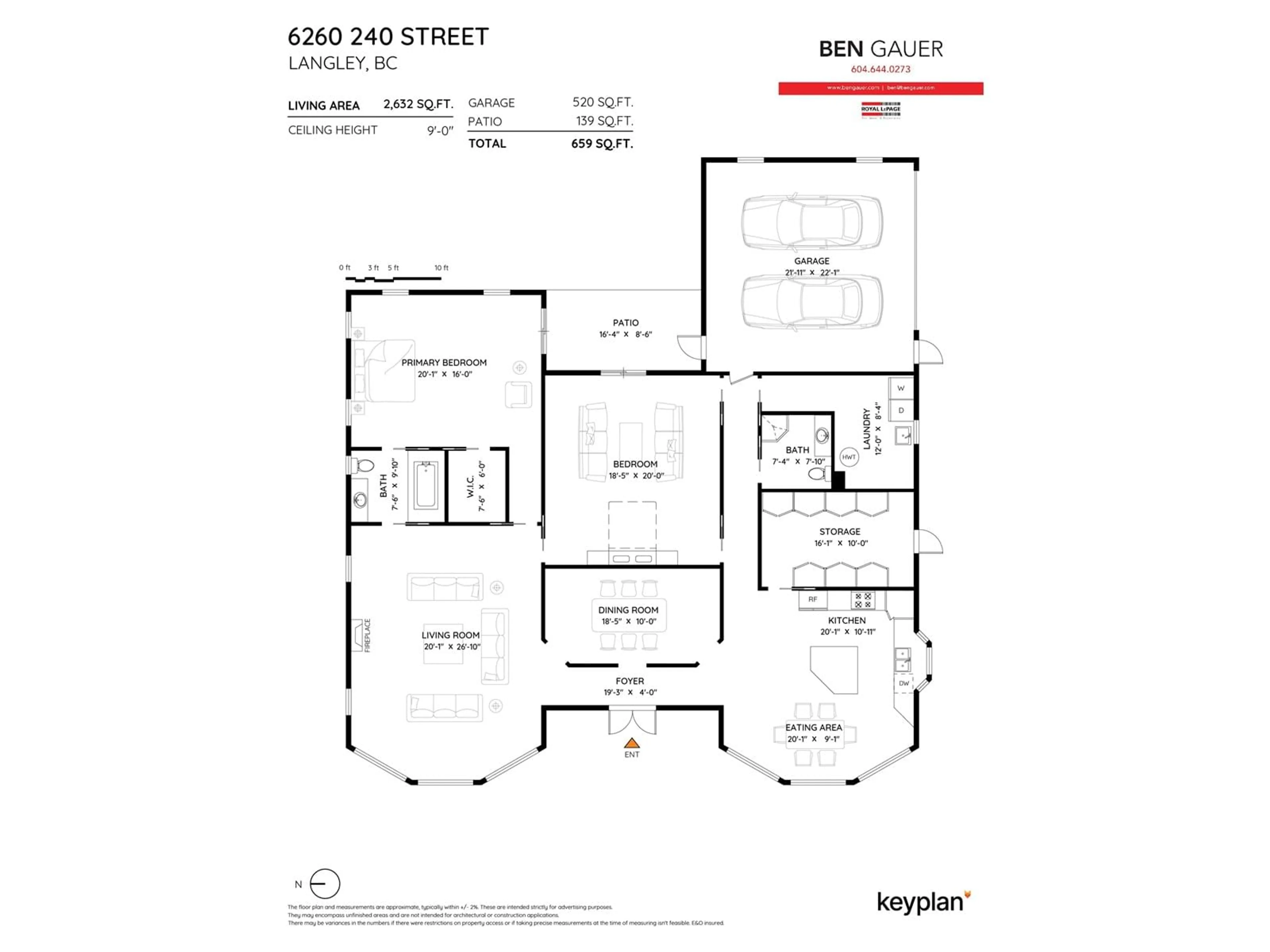 Floor plan for 6260 240, Langley British Columbia V2Y2G3