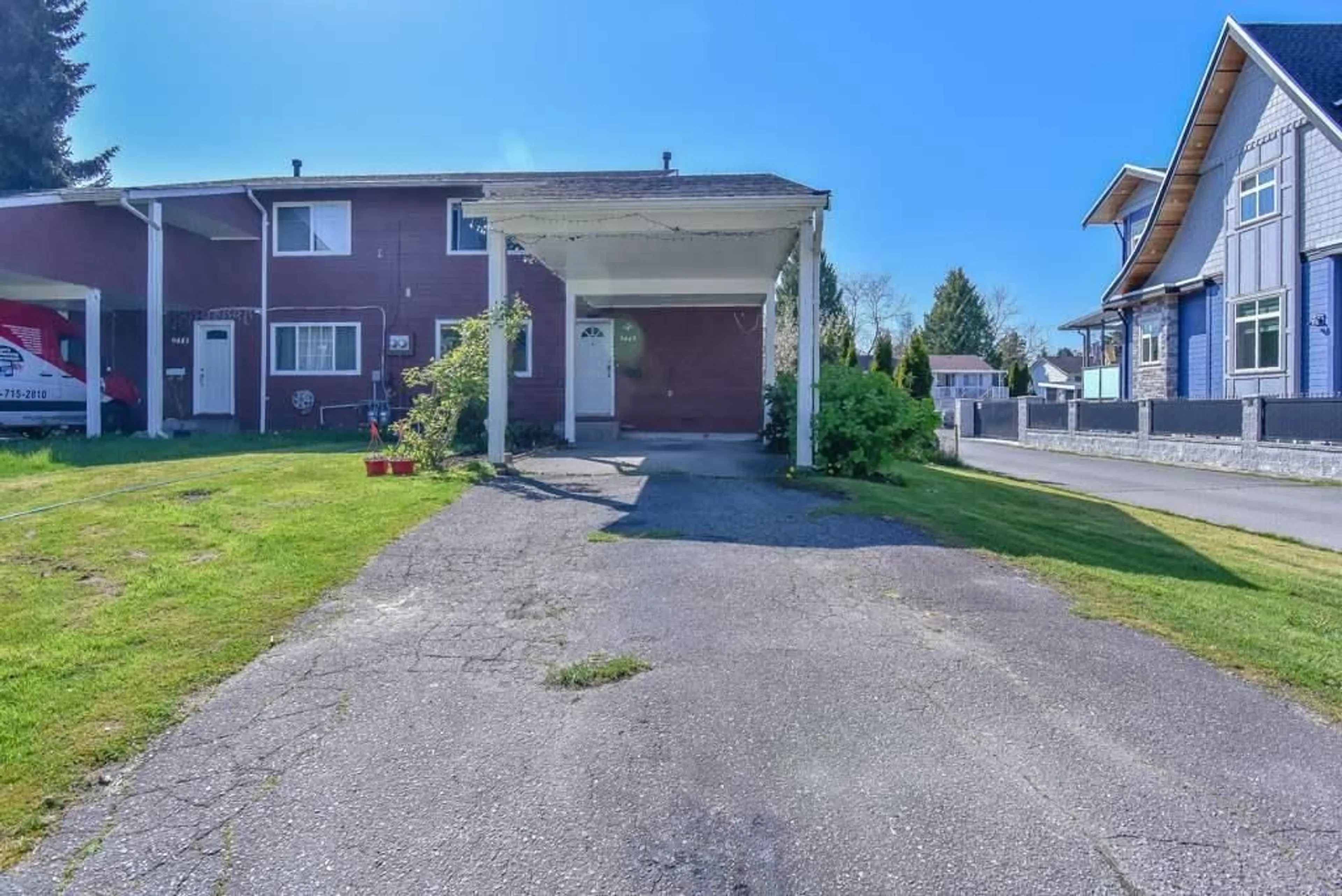 A pic from outside/outdoor area/front of a property/back of a property/a pic from drone, street for 9443 132A, Surrey British Columbia V3V6W3