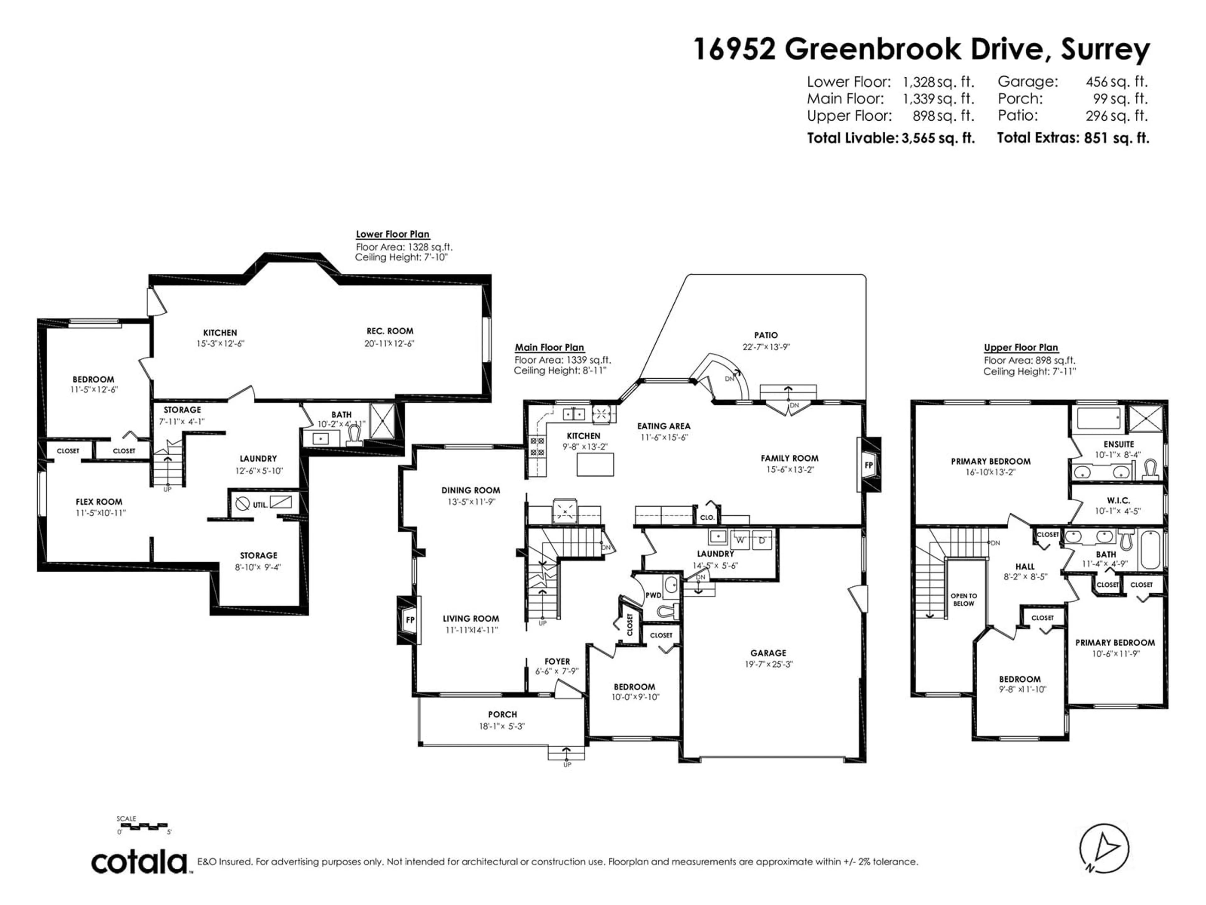 Floor plan for 16952 GREENBROOK, Surrey British Columbia V4N5C7