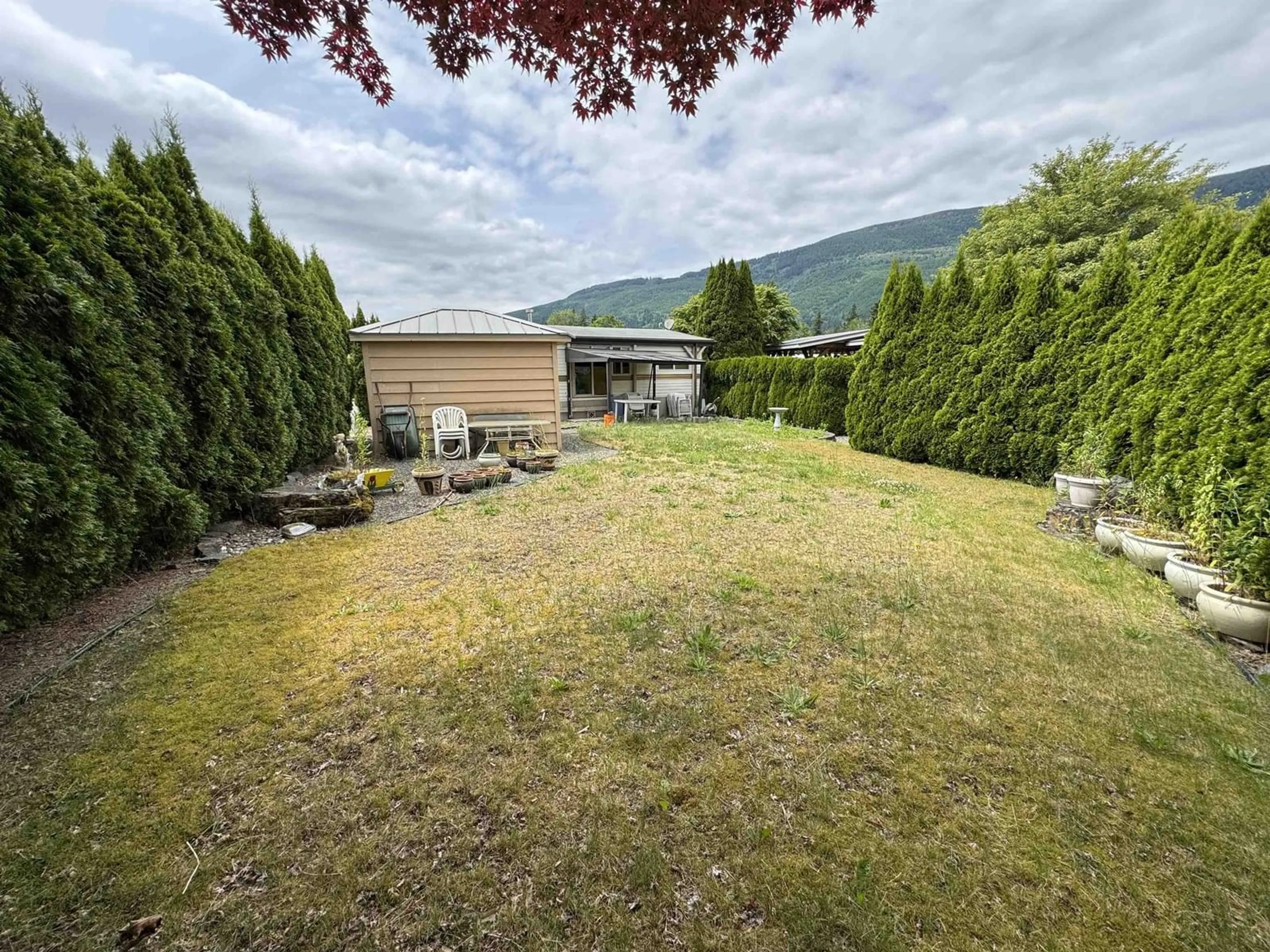 A pic from outside/outdoor area/front of a property/back of a property/a pic from drone, mountain view for 58 - 1436 FROST ROAD, Cultus Lake British Columbia V2R4X8