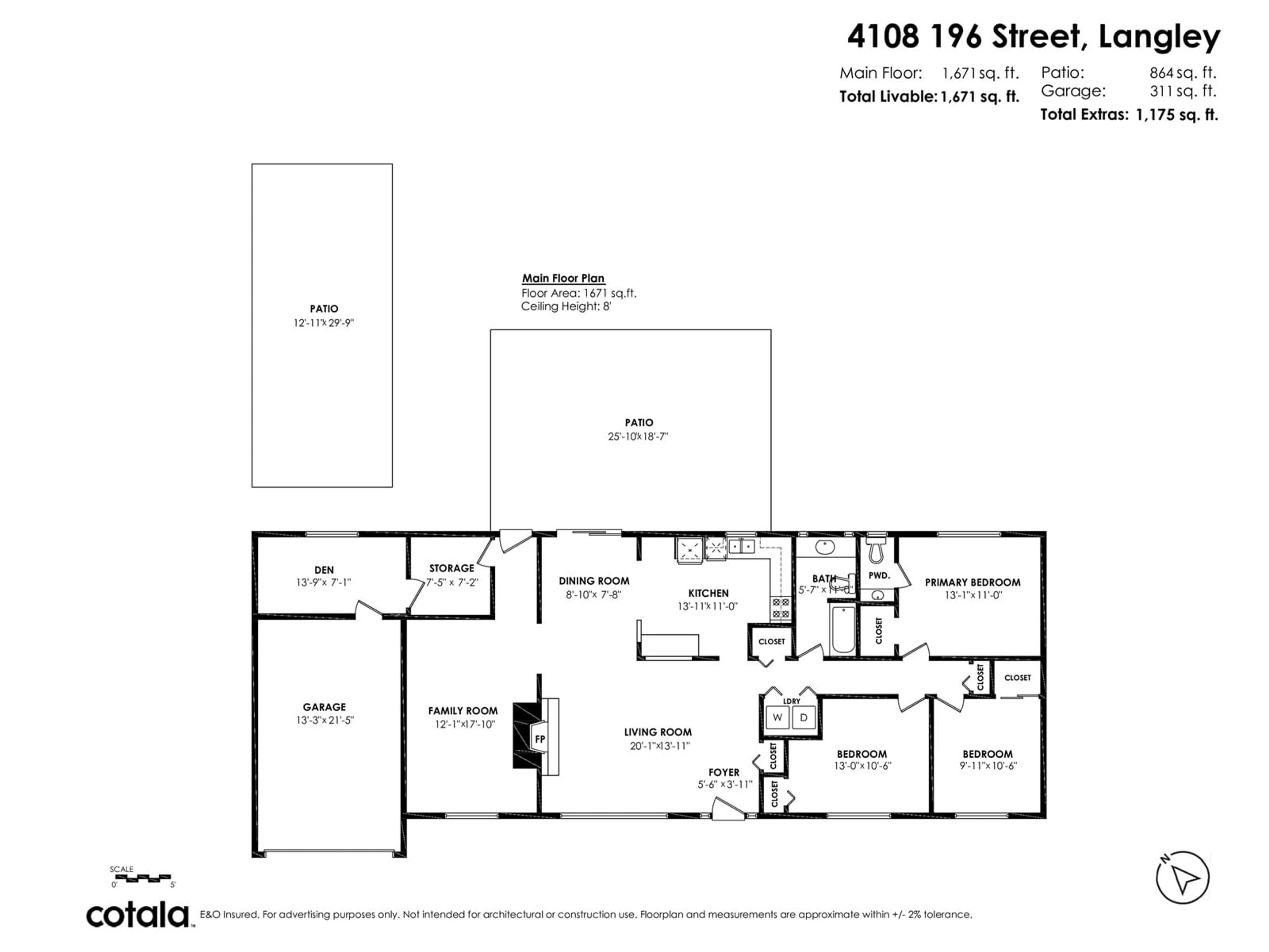 Floor plan for 4108 196, Langley British Columbia V3A1A1
