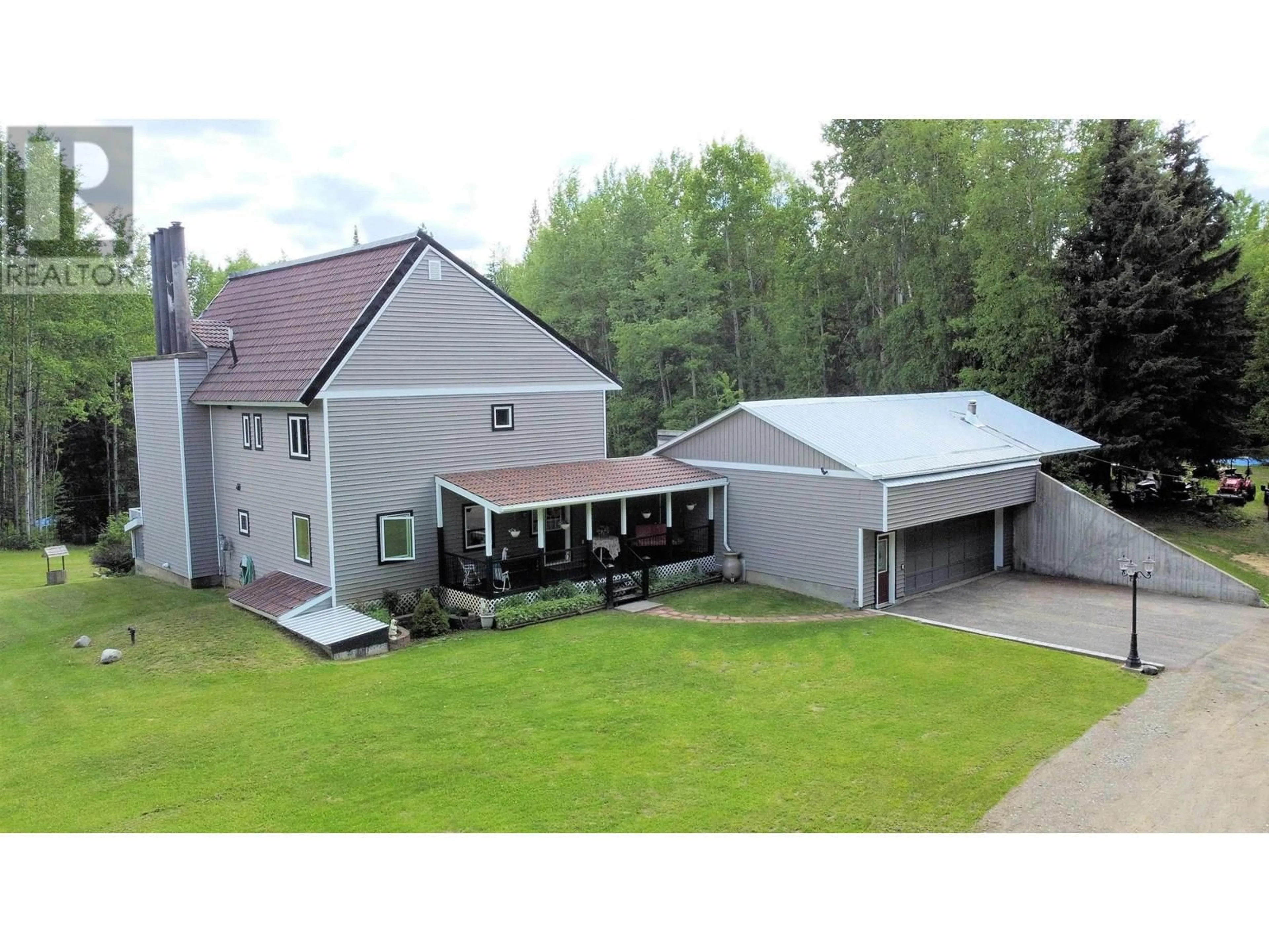 A pic from outside/outdoor area/front of a property/back of a property/a pic from drone, building for 16685 CHIEF LAKE ROAD, Prince George British Columbia V2K5K3